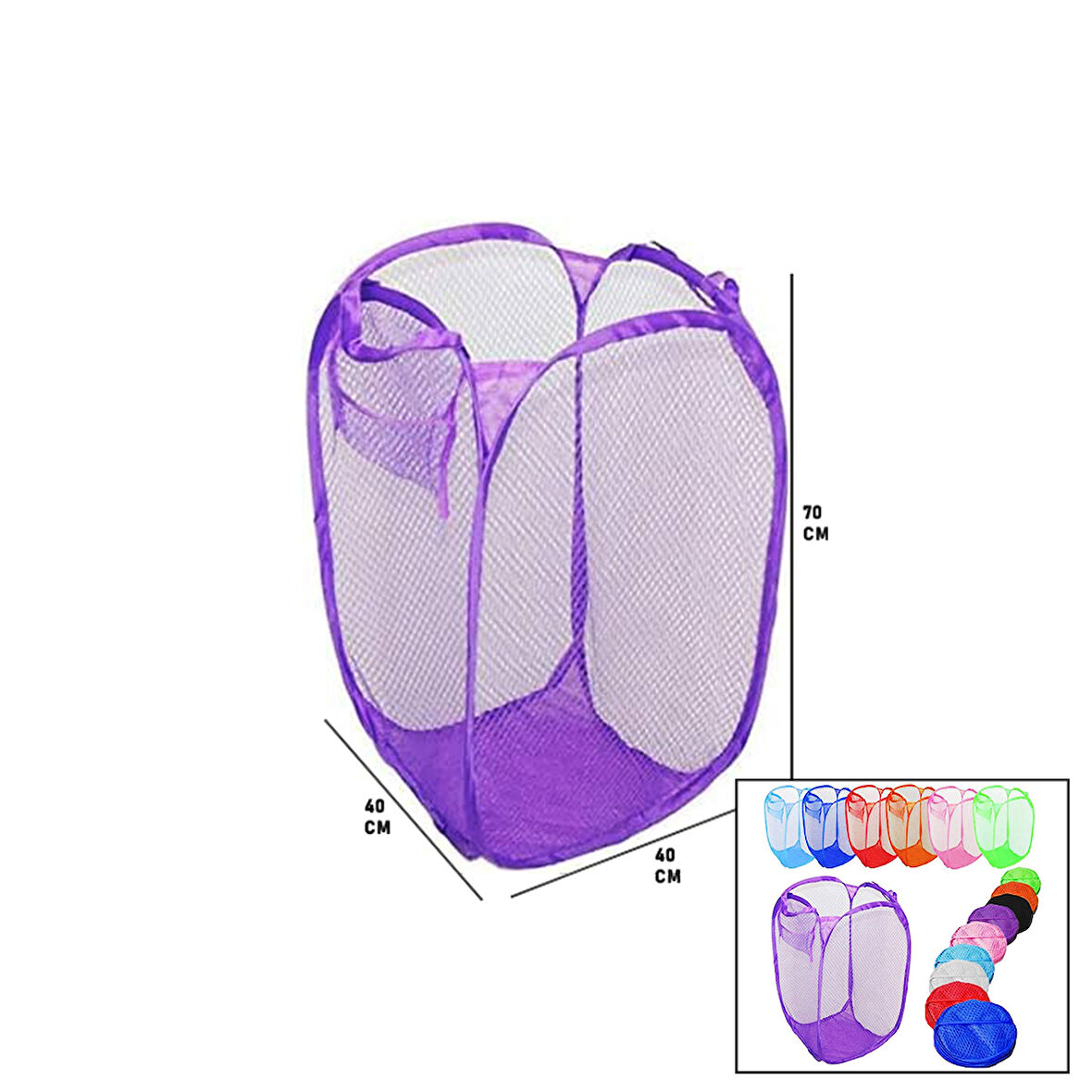 EASY OPEN HAMPER RENKLİ OYUNCAK SEPETİ FİLESİ 40X40X70CM (5256)