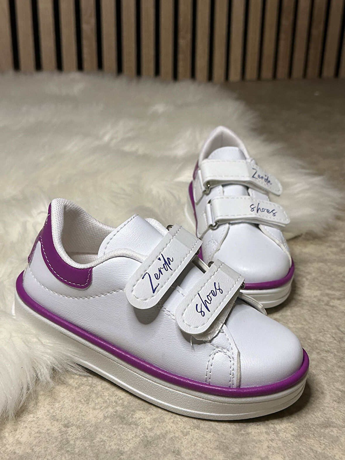 Günlük Erkek Kız  Çocuk Sneaker Cırtlı Dikiş Detaylı Kalın Tabanlı Rahat Hafif Spor Ayakkabı 525PF