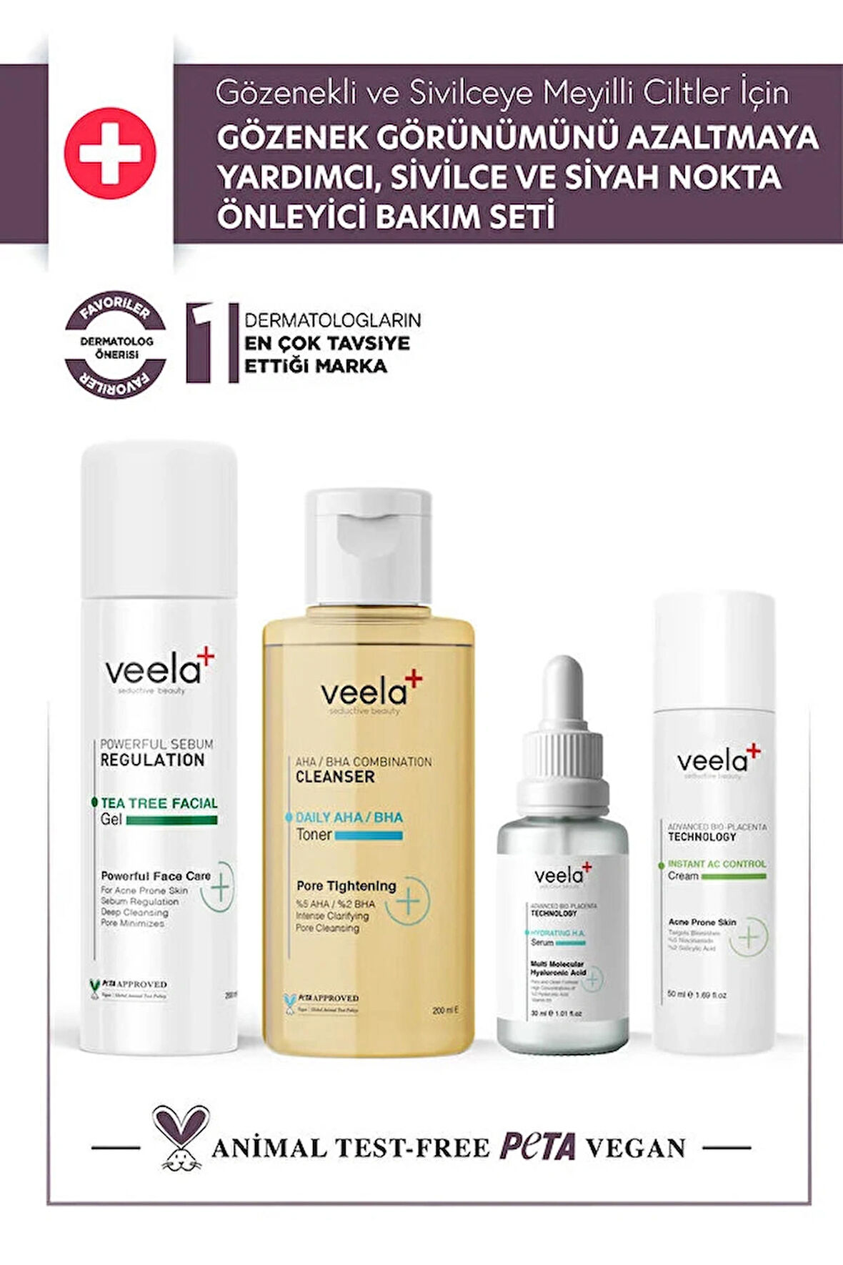 Gözenek Görünümünü Azaltmaya Yardımcı, Sivilce ve Siyah Nokta Önleyici Bakım Seti