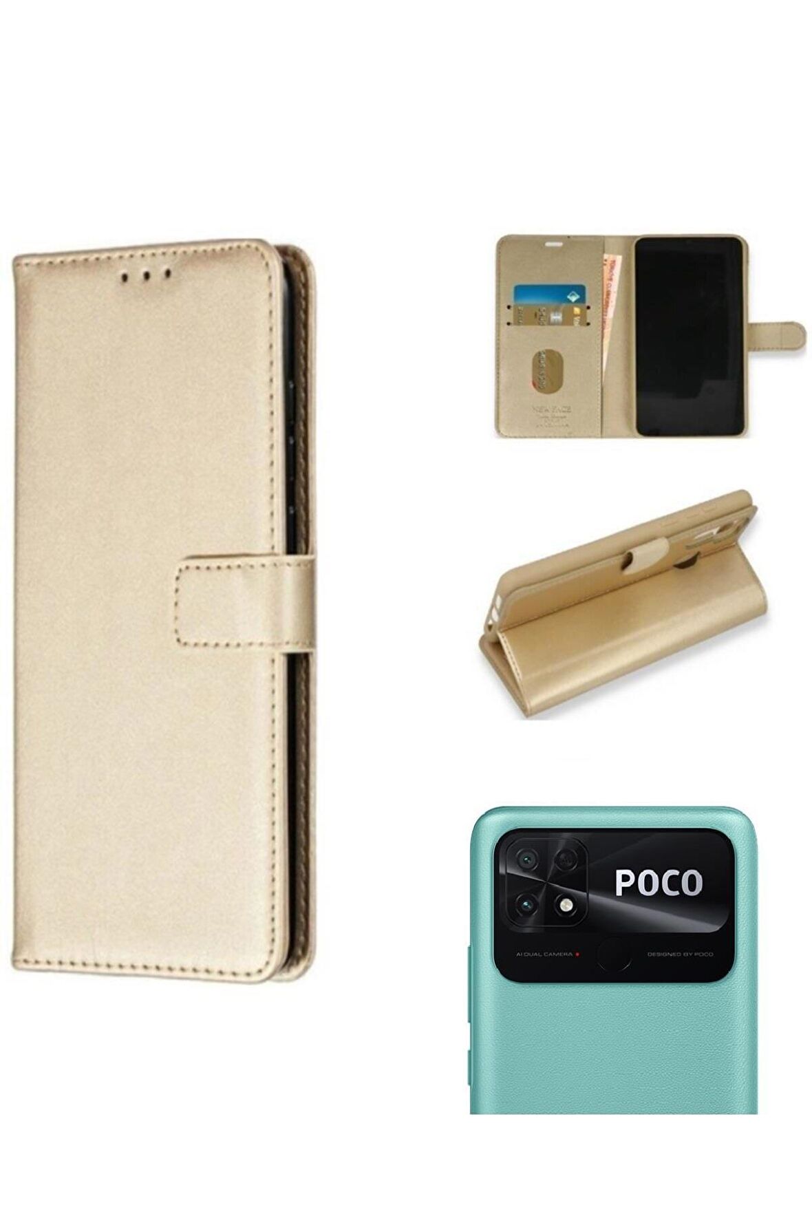 Xiaomi Poco C40 Cüzdanlı Ve Kapaklı Kılıf