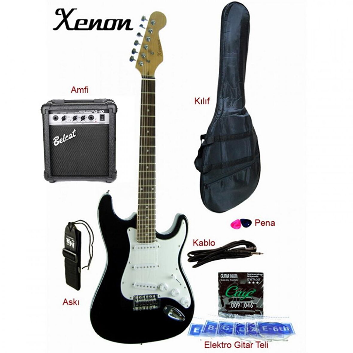 Elektro Gitar Seti XNE3BKSET