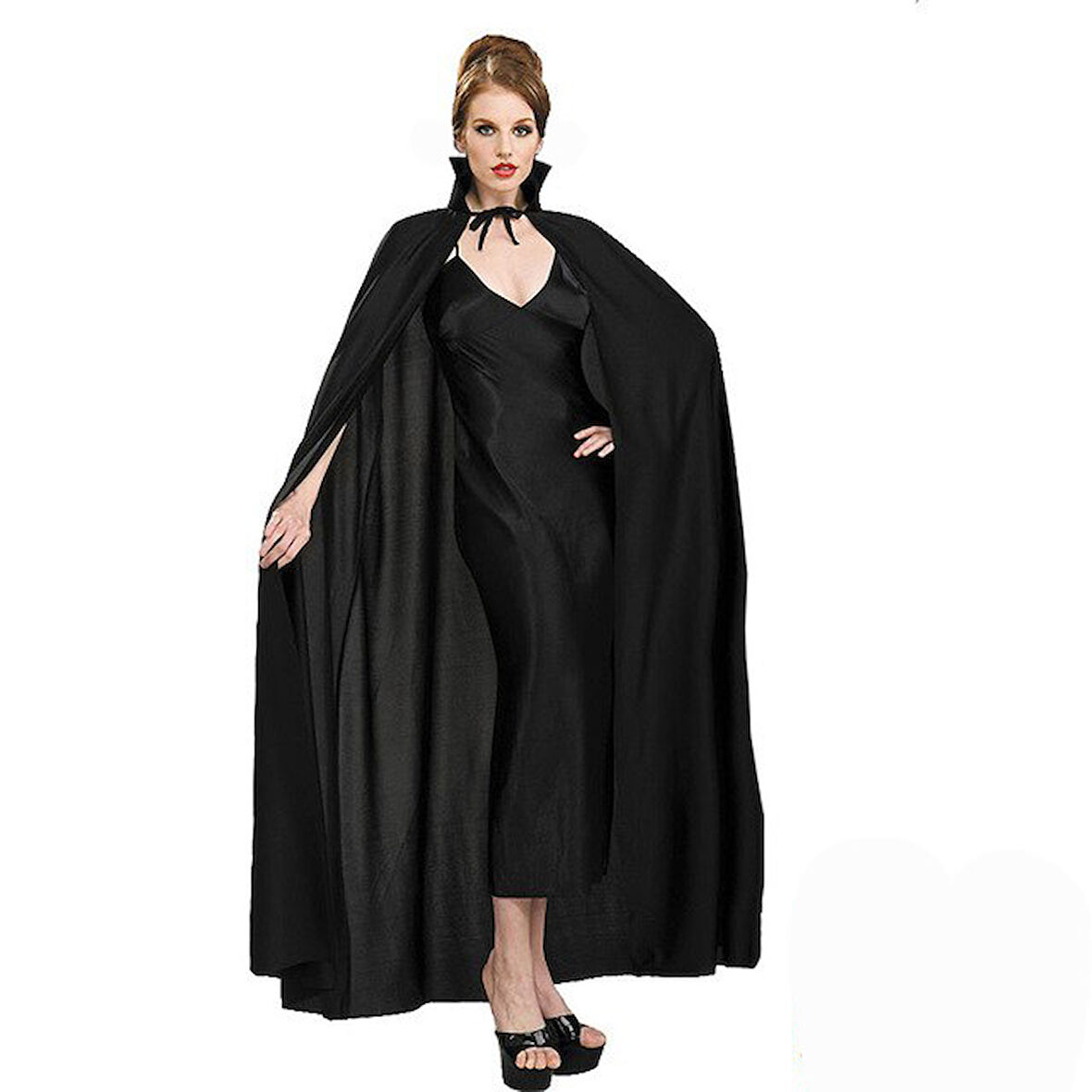 Siyah Yakalı Yetişkin Pelerin 120 cm (5263)