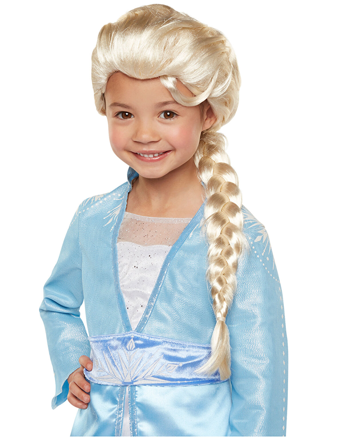 Platin Altın Dore Renk Karlar Ülkesi Elsa Frozen Peruğu Çocuk Boy (5263)