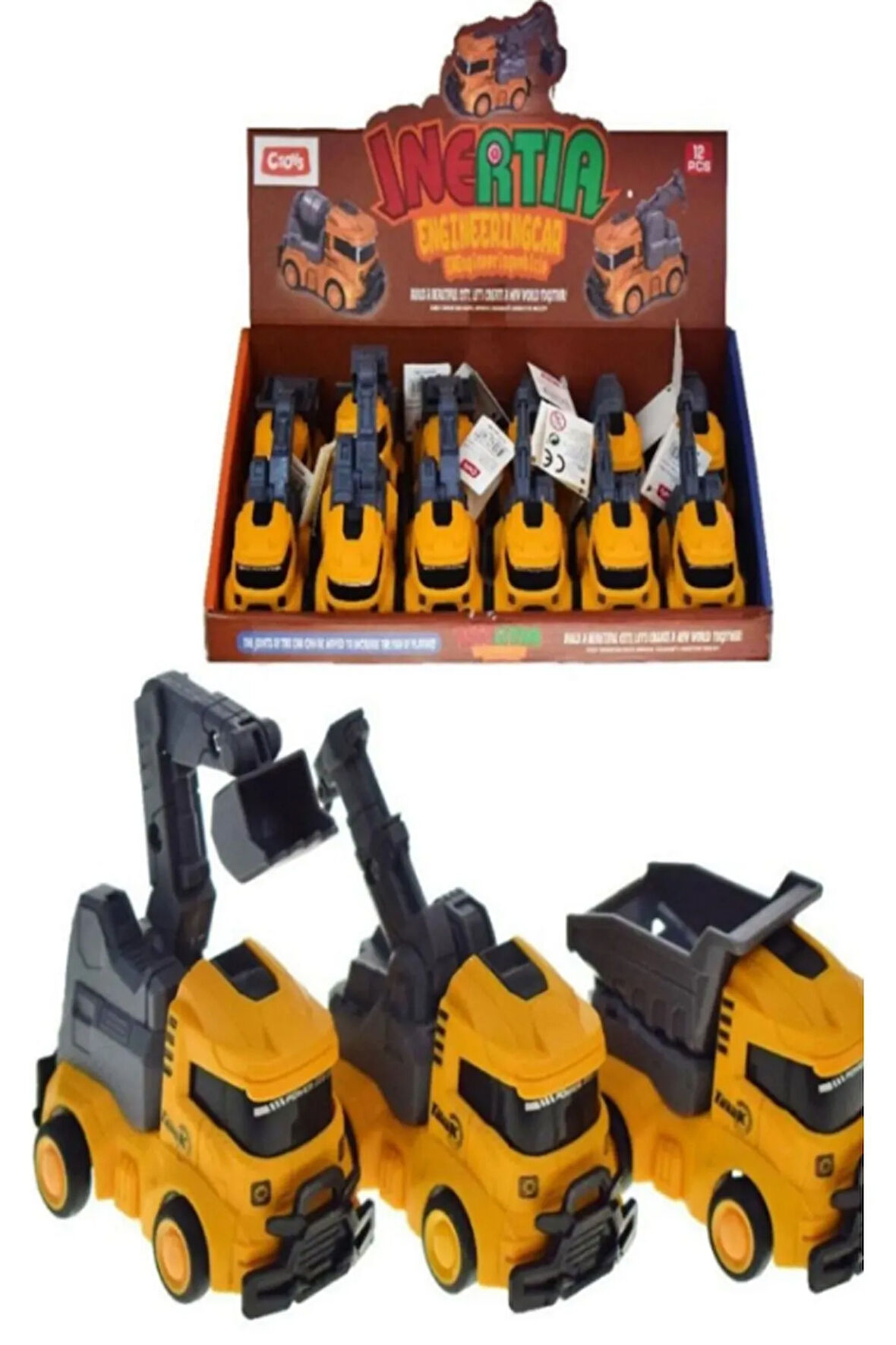 Ctoy Sy713-15g Sürtmeli İnşaat Araçları 12'li