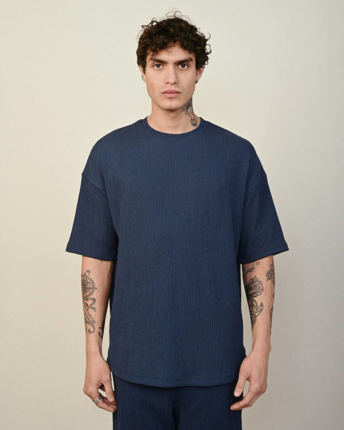 Erkek Krinkıl Oversize T-Shirt