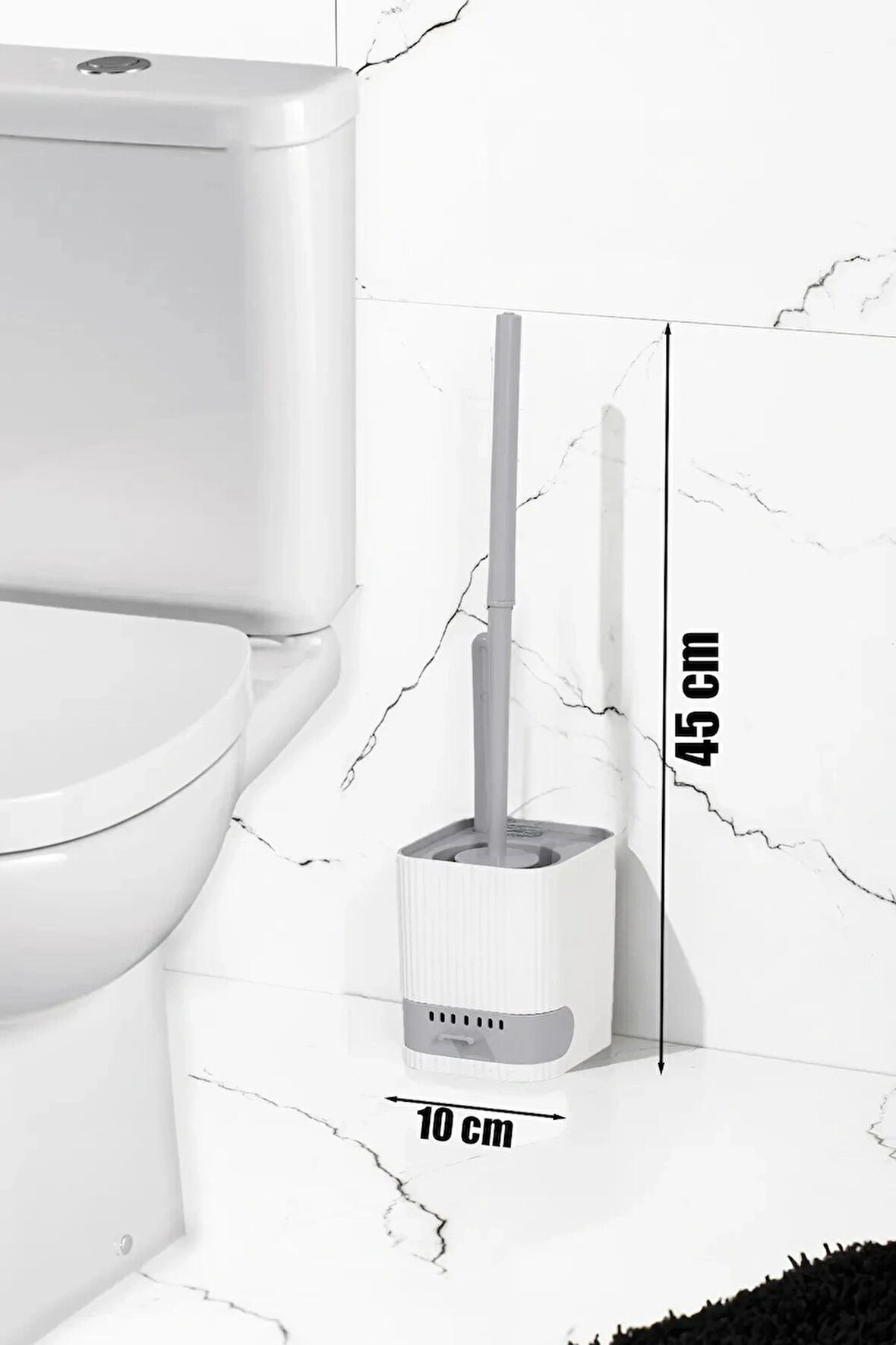  2li Su Akıtmayan Yapışkanlı Banyo Lavabo Wc Temizleme Fırçası-silikon Tuvalet Fırçası