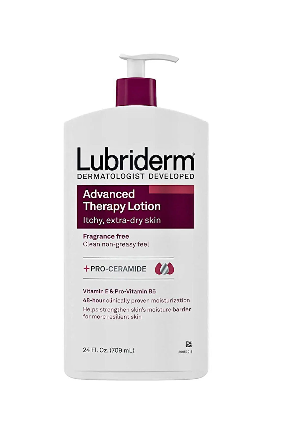 Lubriderm Advanced Therapy Extra Dry Skin, Fragrance-Free (Ekstra Kuru Ciltler İçin) Nemlendirici Losyon 24oz 709ml