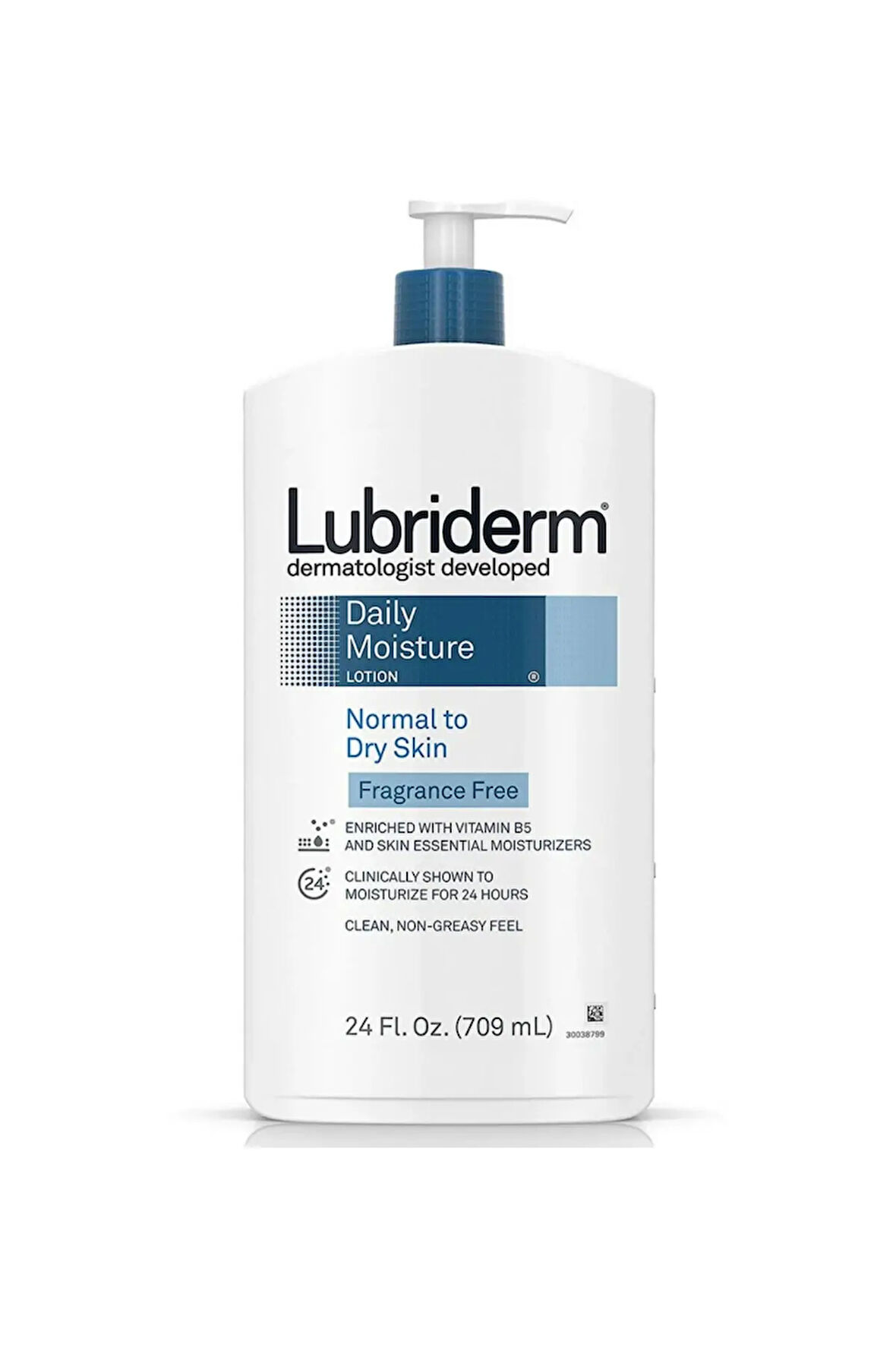 Lubriderm Daily Moisture Lotion for Normal To Dry Skin, Fragrance-Free (Normalden Kuruya Dönük Ciltler) 24OZ 709ml