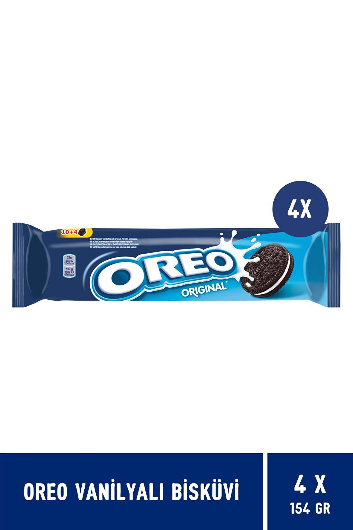 Oreo Vanilyalı Bisküvi 154 gr - 4 Adet