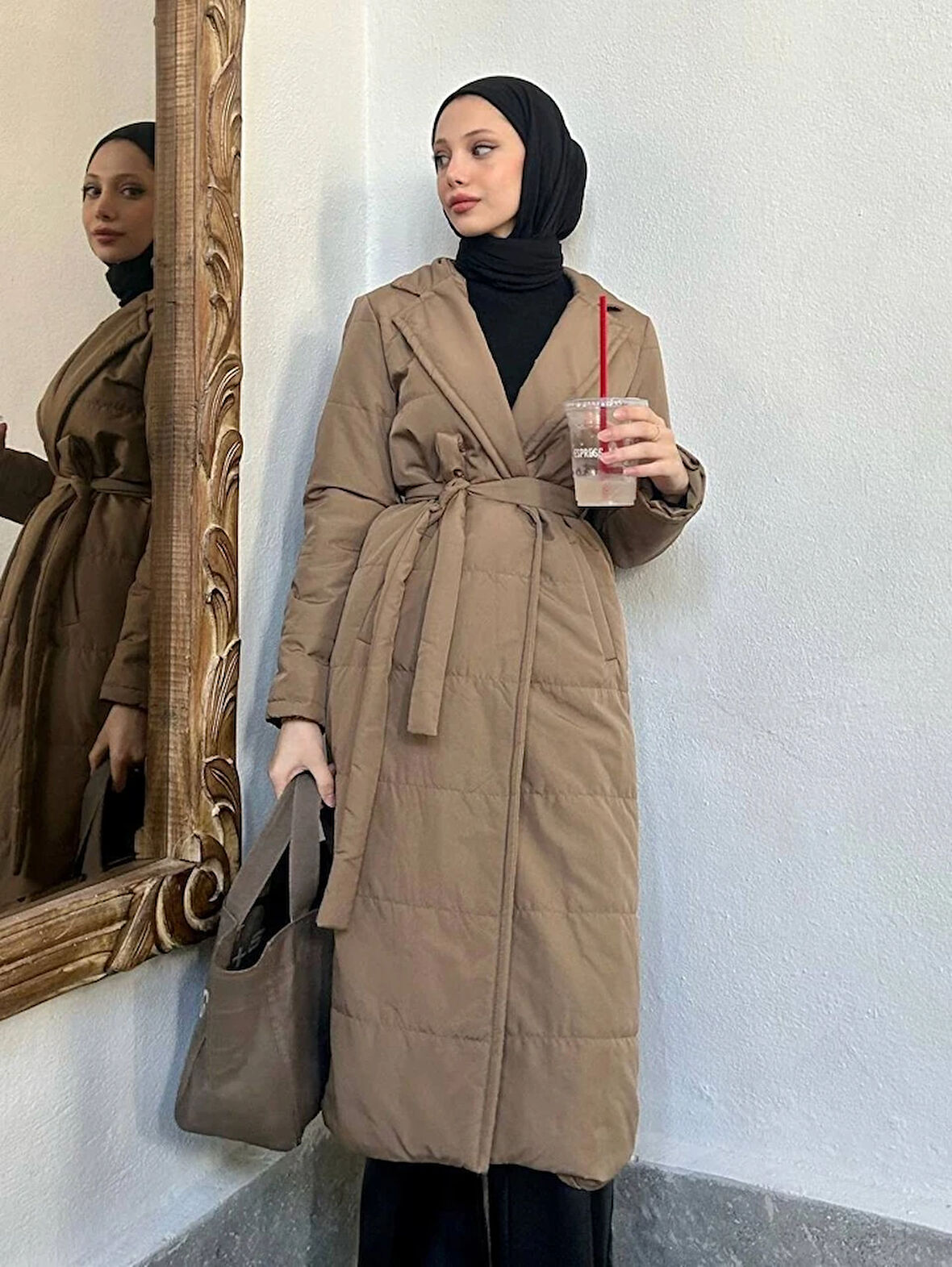 Calypso Capitone Kumaş Trençkot TNS-4346