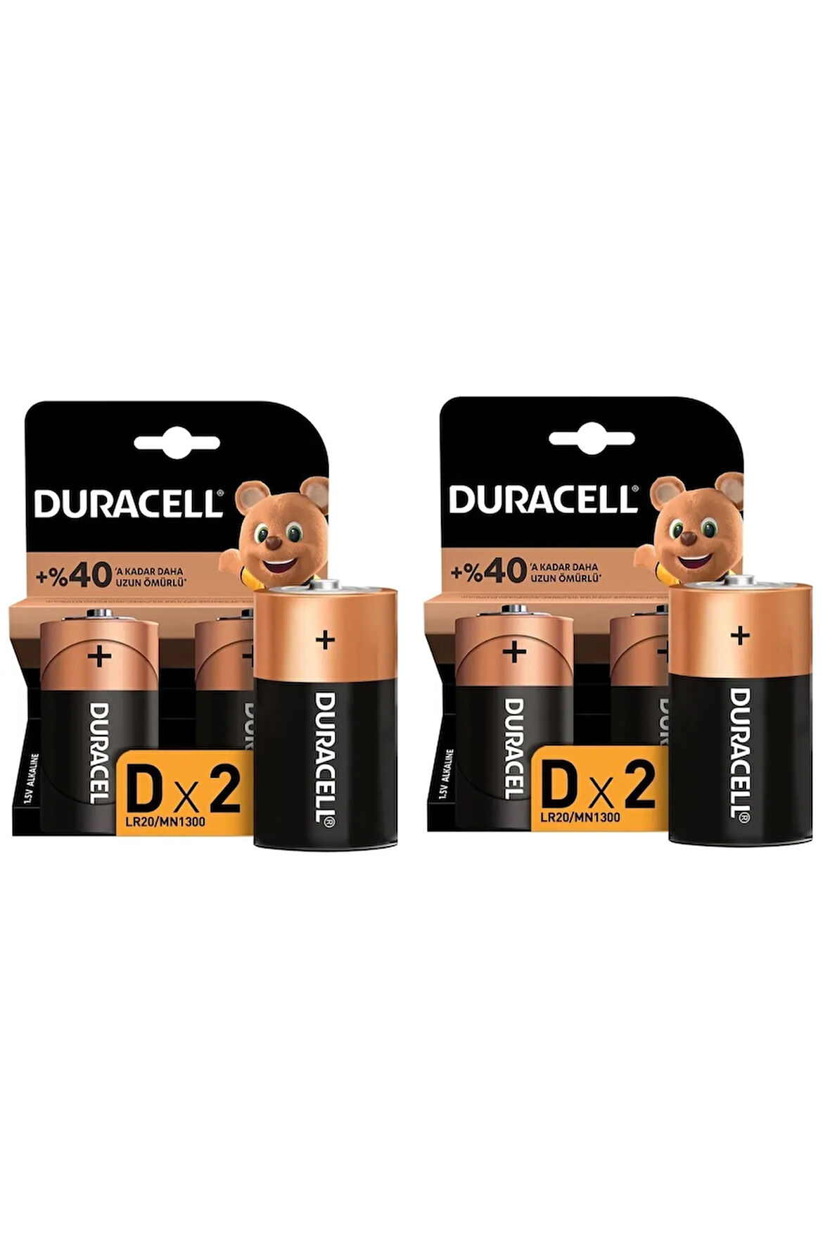 Alkalin D Büyük Boy Pil 2'li Paket ( 4 Adet )