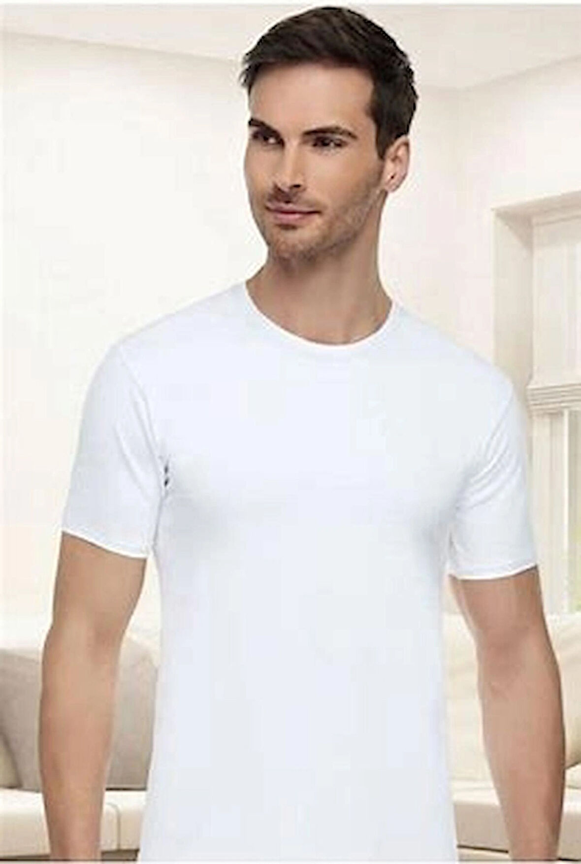 Erkek Sıfır Yaka Fanila Atlet 2'li Paket Beden 4(XL)