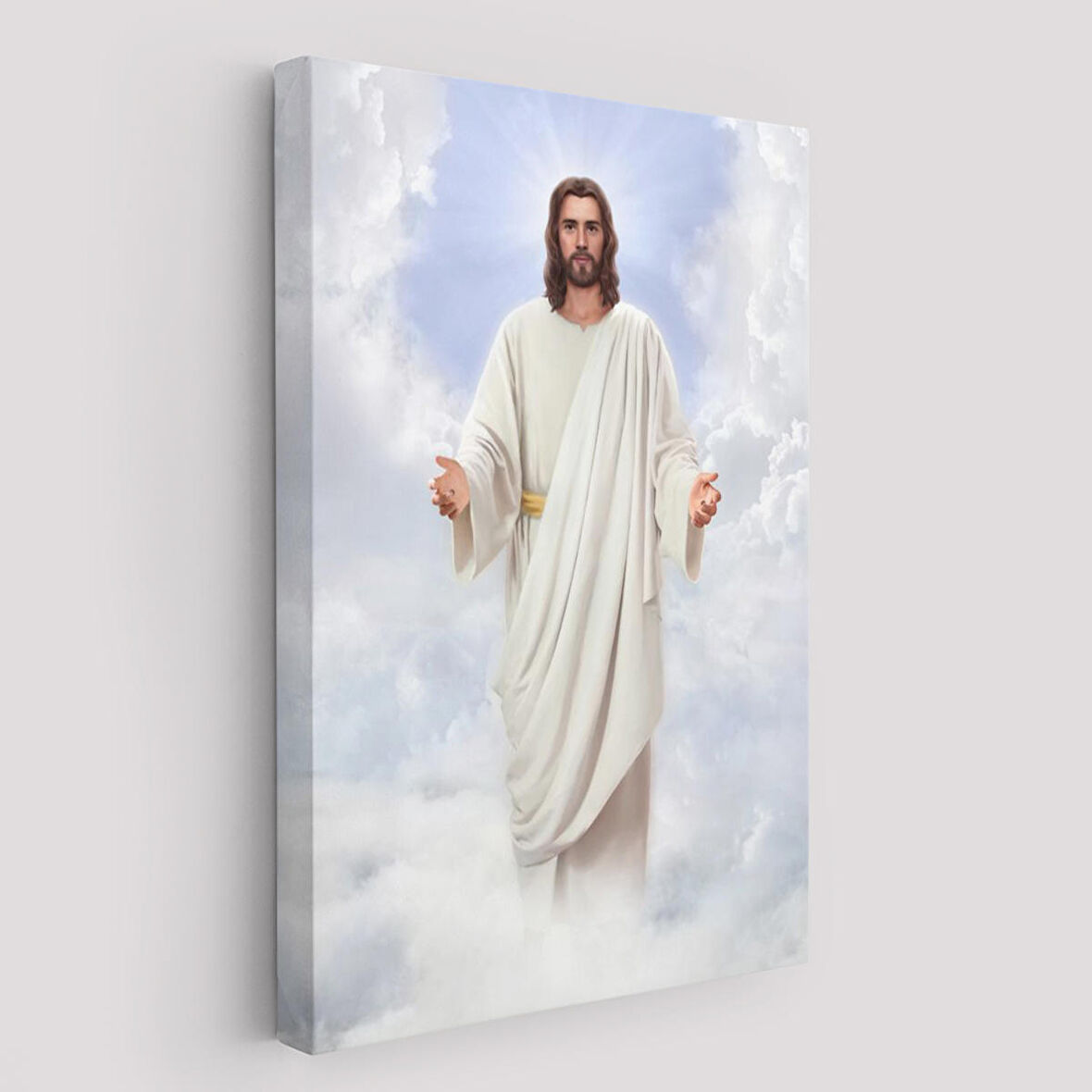 Rab İsa Bulutlarda Göründü, Kilise Hediyesi Hristiyan Kanvas Tablo-5289