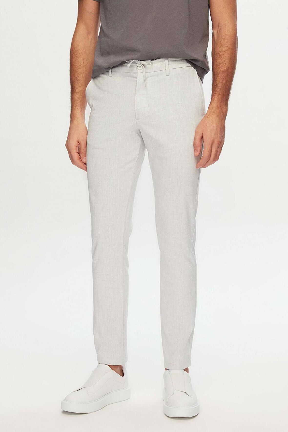 Ds Damat Slim Fit Taş Beli Lastikli Bağcıklı Fermuarlı Likralı Rahat Jogger Pantolon 2HC03ORTJGR01 2HC03ORTJGR01