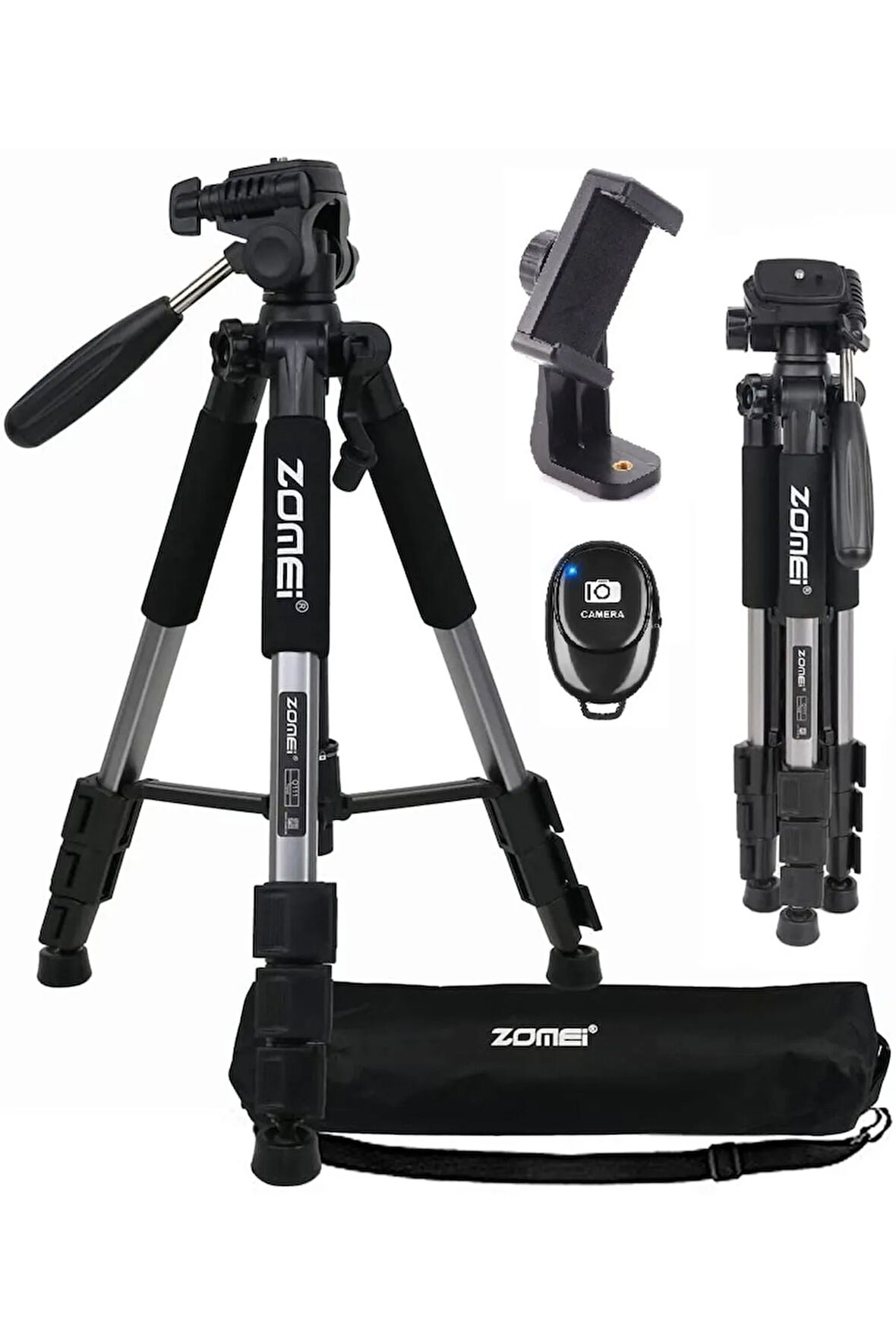 Q111 Profesyonel Alüminyum Tripod 5 Kg Taşıma Kapasiteli