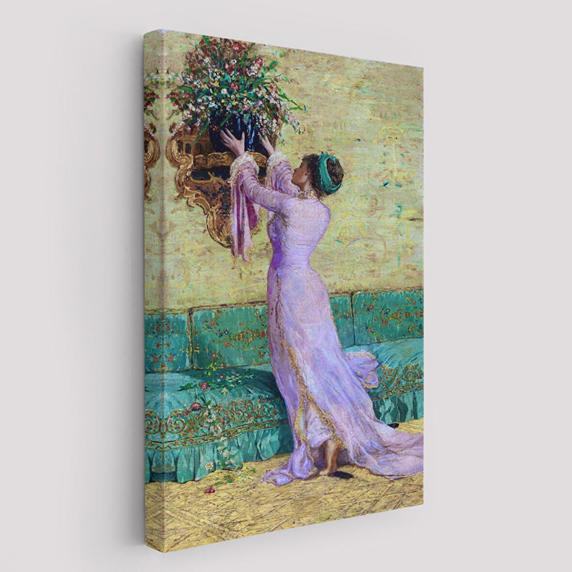 Vazo Yerleştiren Kız Osman Hamdi Bey Kanvas Tablo-5295