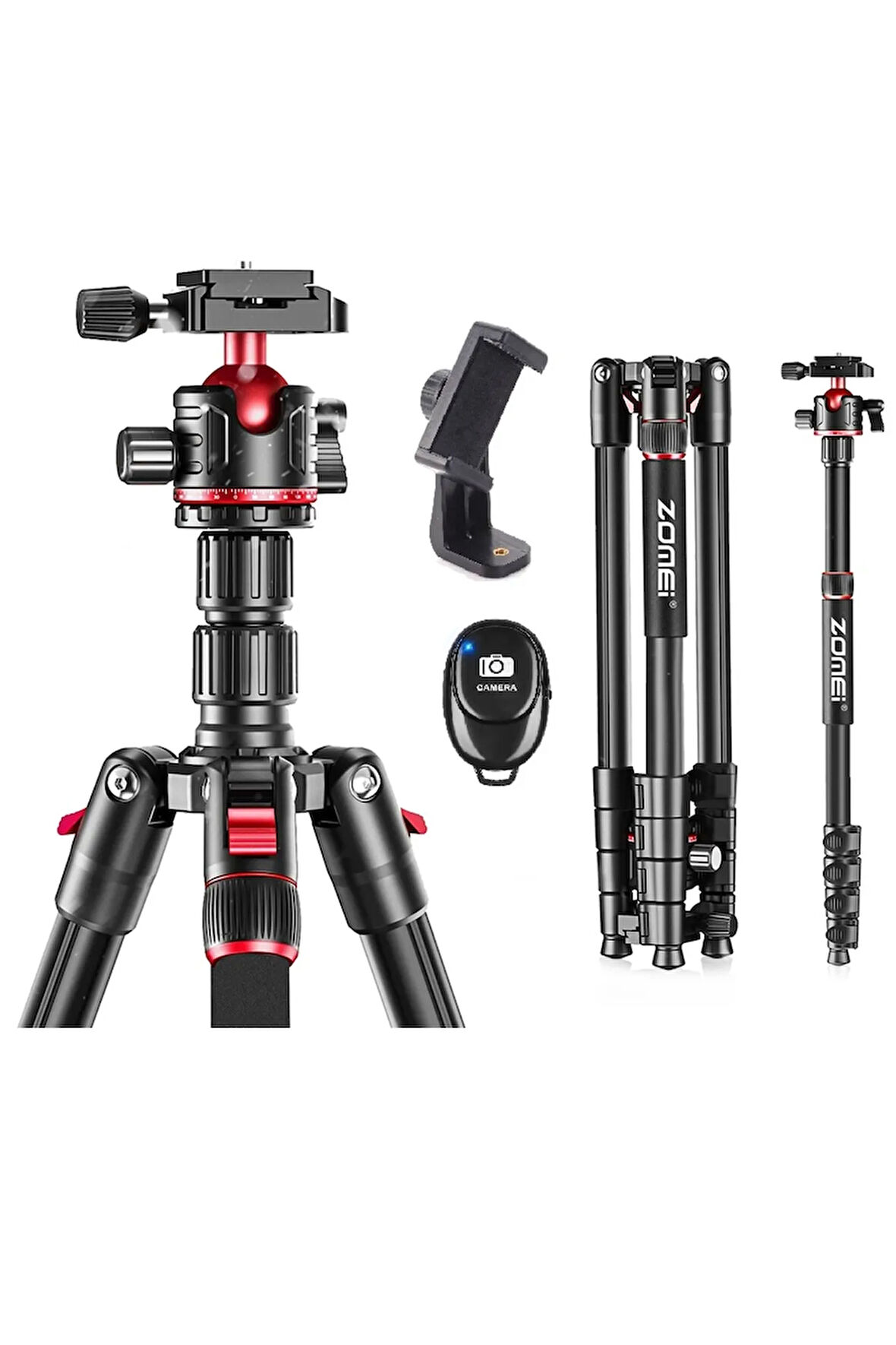Q200 Profesyonel Tripod/Monopod- Alüminyum Gövde Yapısı 200 cm Uzunluk (Ball Head)