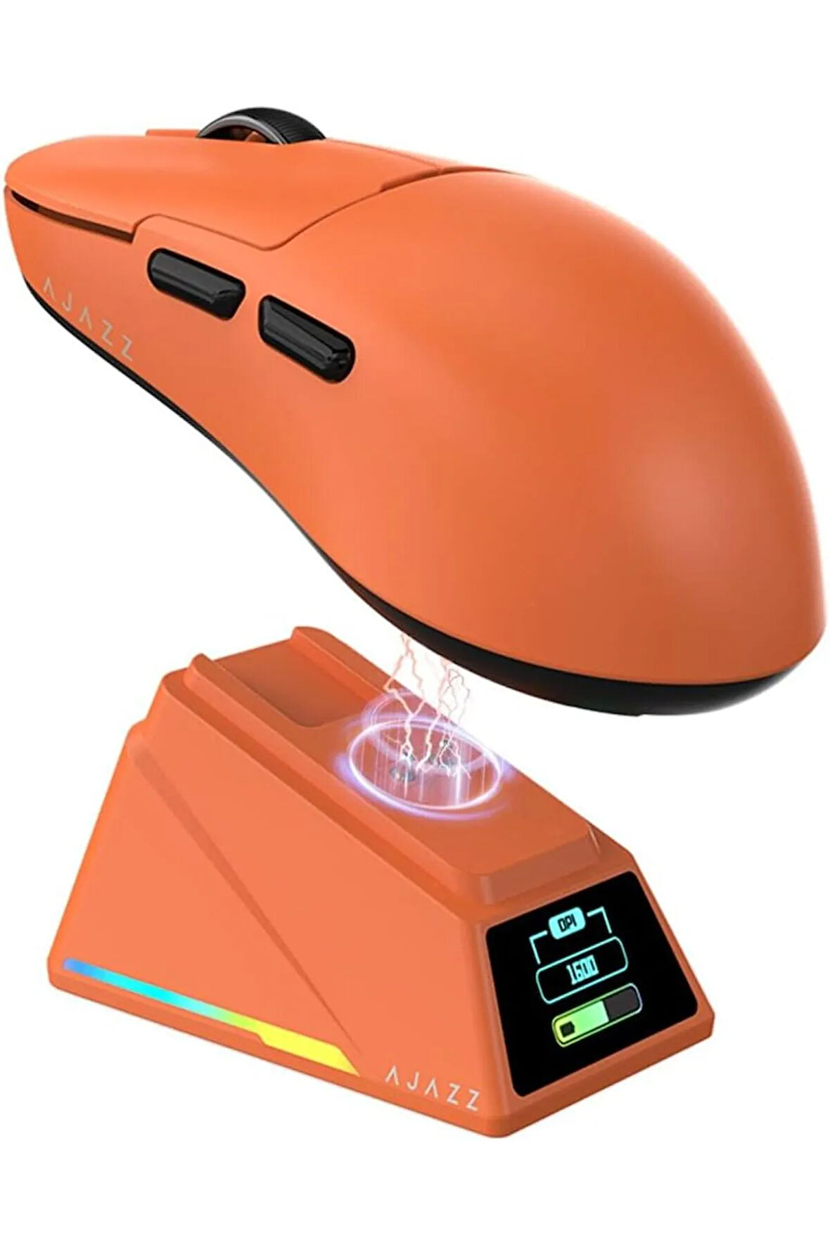 AJ159 APEX 8K Oyun Mouse, 3 Modlu TFT Ekranlı Manyetik Şarj İstasyonu,PAW3950 Sensör, 56 Gr