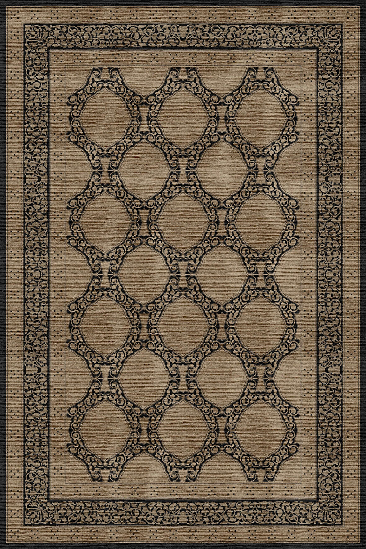 Pamuk Dokuma Taban Kaymaz Yıkanabilir Klasik Desenli  Salon Halısı Mutfak Halısı Koridor Halısı