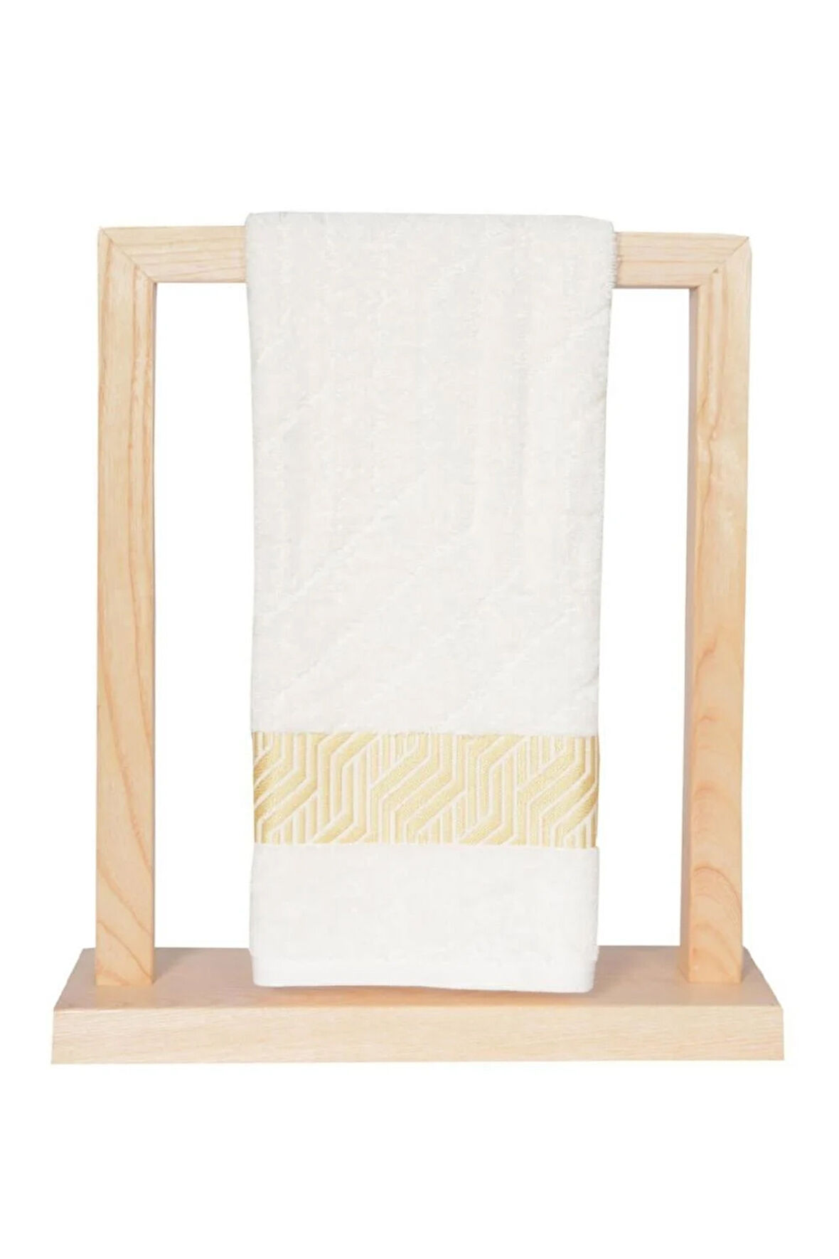 Vos Versa Bursa Varak Serisi 50x90cm %100 Pamuk Yüz Havlusu Beyaz VVHM0014