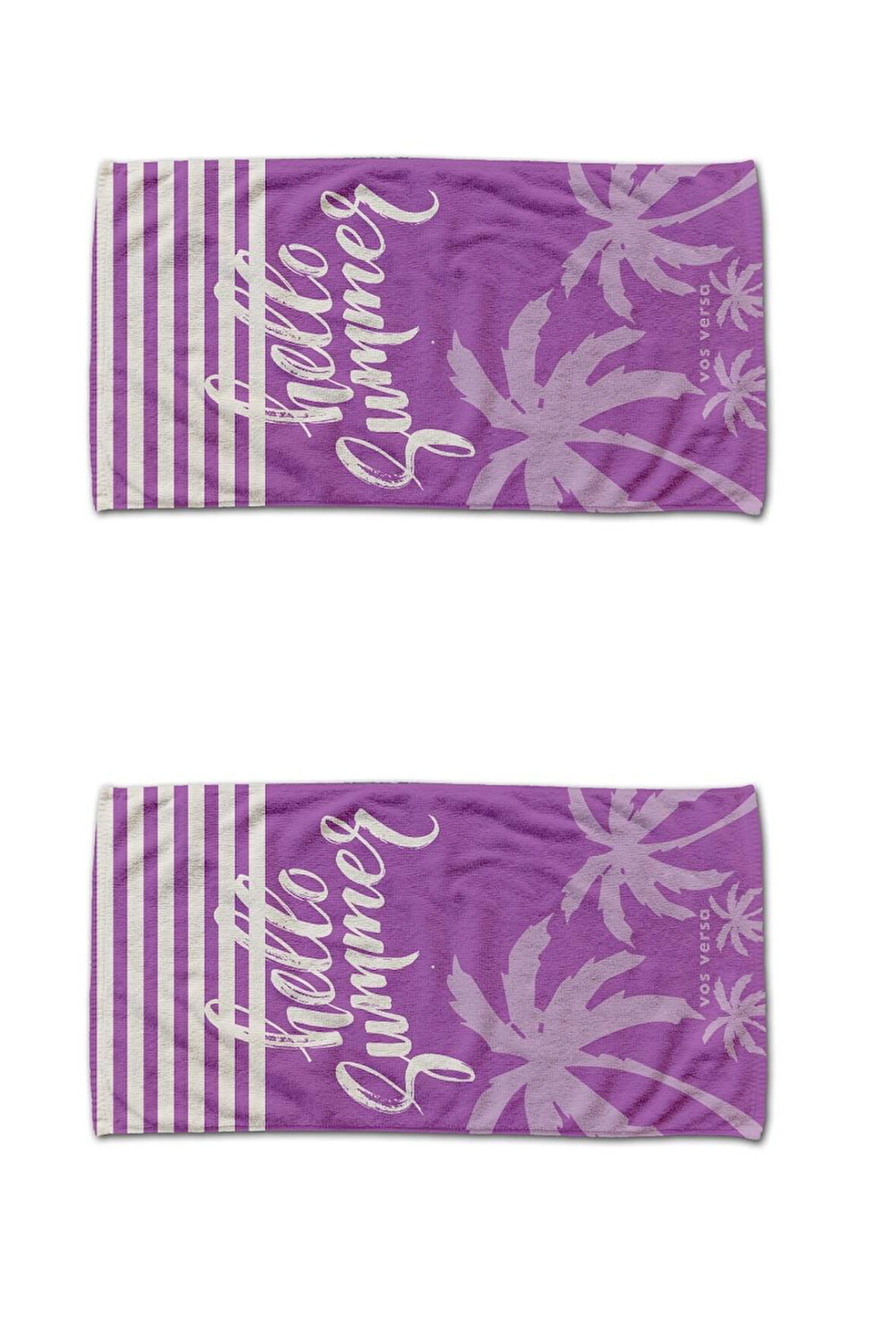 Vos Versa Dijital Baskı 2li Kadın Boy Plaj Havlusu 75x150cm Karışık VVHM0035