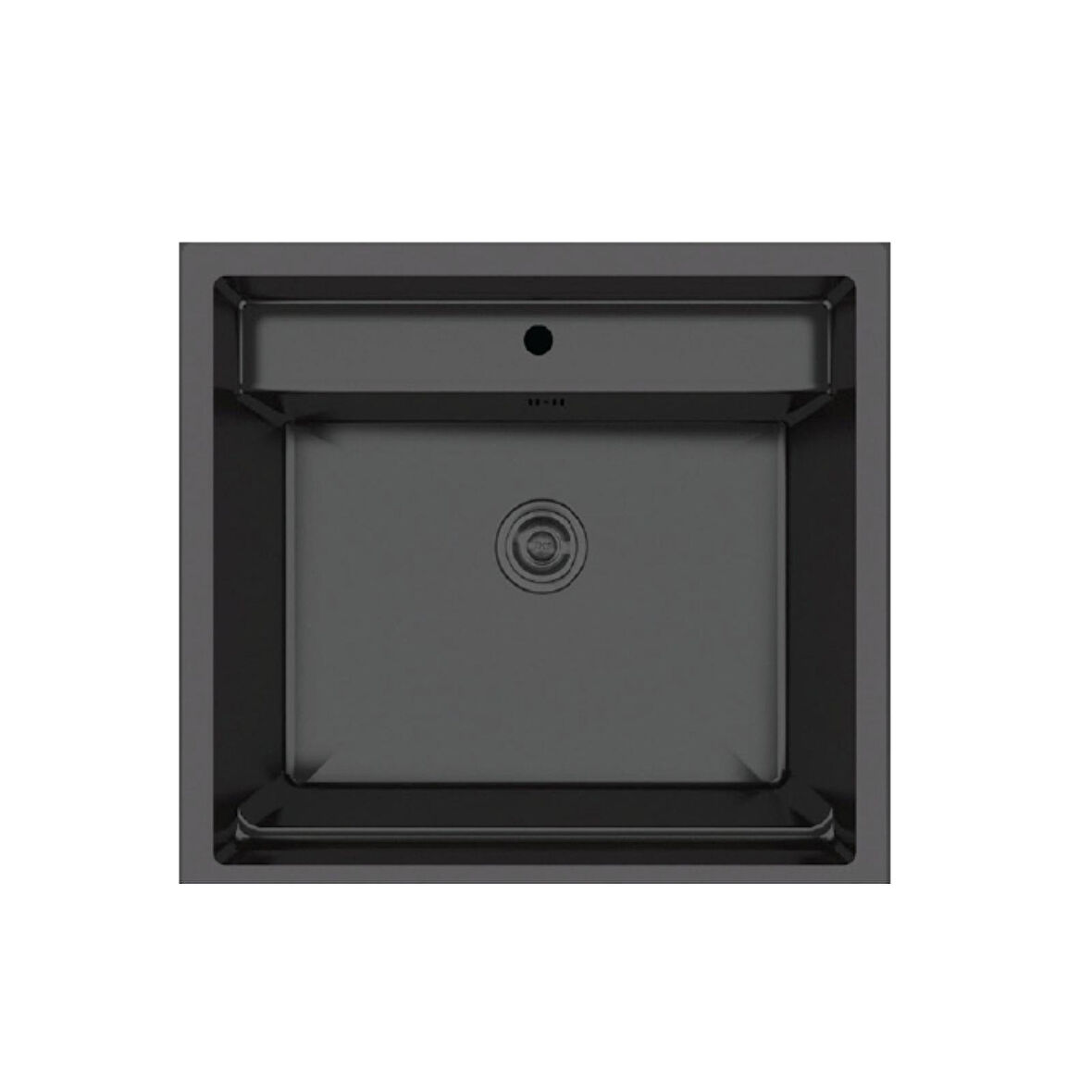 Crauf Poli 6301 PVD Füme Tek Gözlü 51x58 cm Paslanmaz Çelik Mutfak Eviyesi