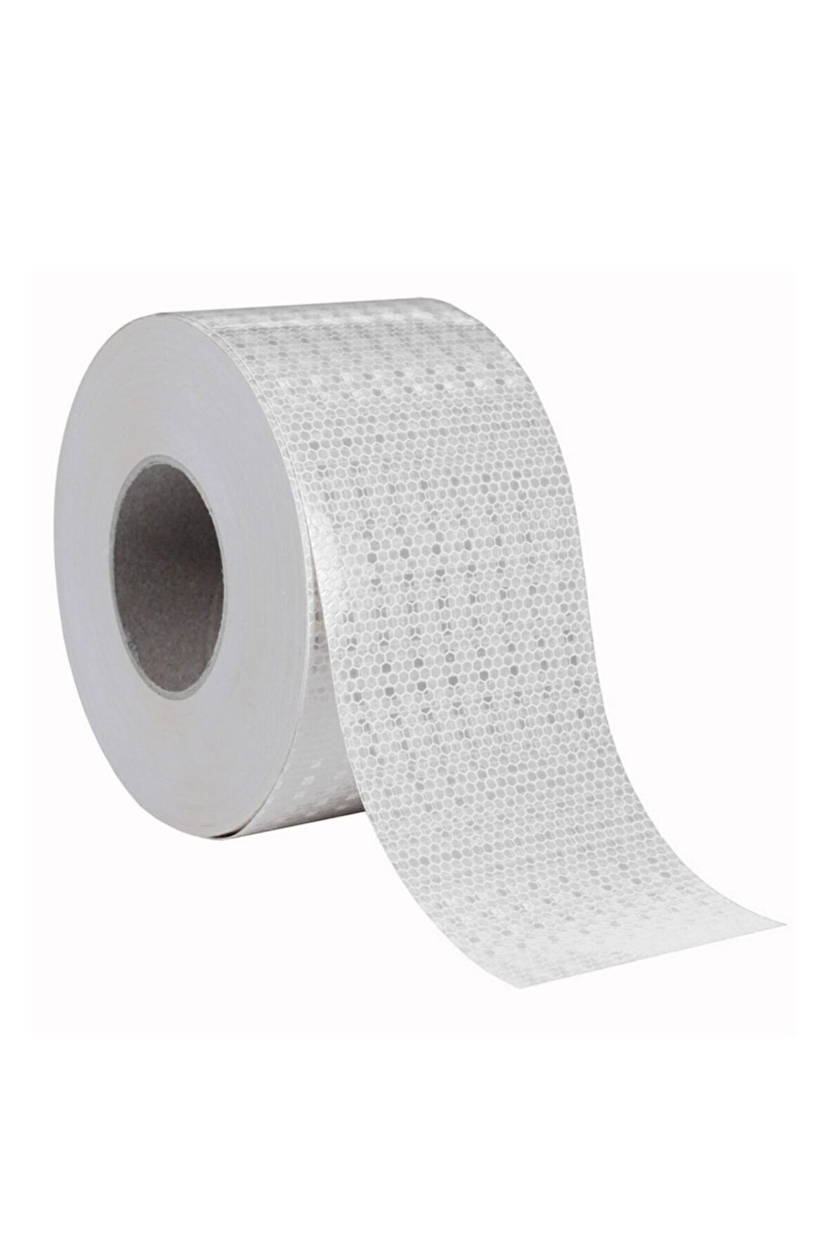 46 Mt Reflektörlü Araç Oto Tır Dış Aksesuar Reflektif Fosforlu Şerit Bant 10 Cm Beyaz Ikaz Bandı