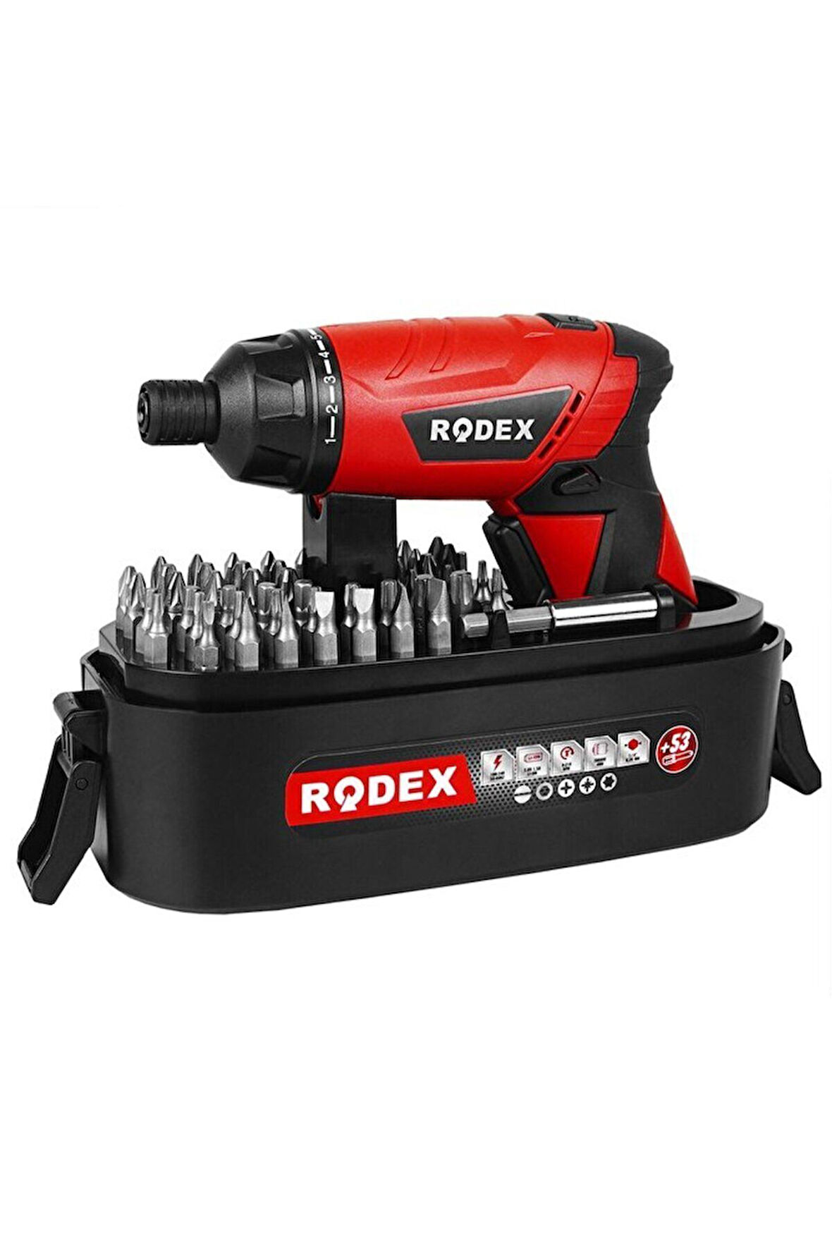RODEX Şarjlı Tornavida 3.6v 1.5ah 210rpm Lı-ıon 54 Parça Hobi Set