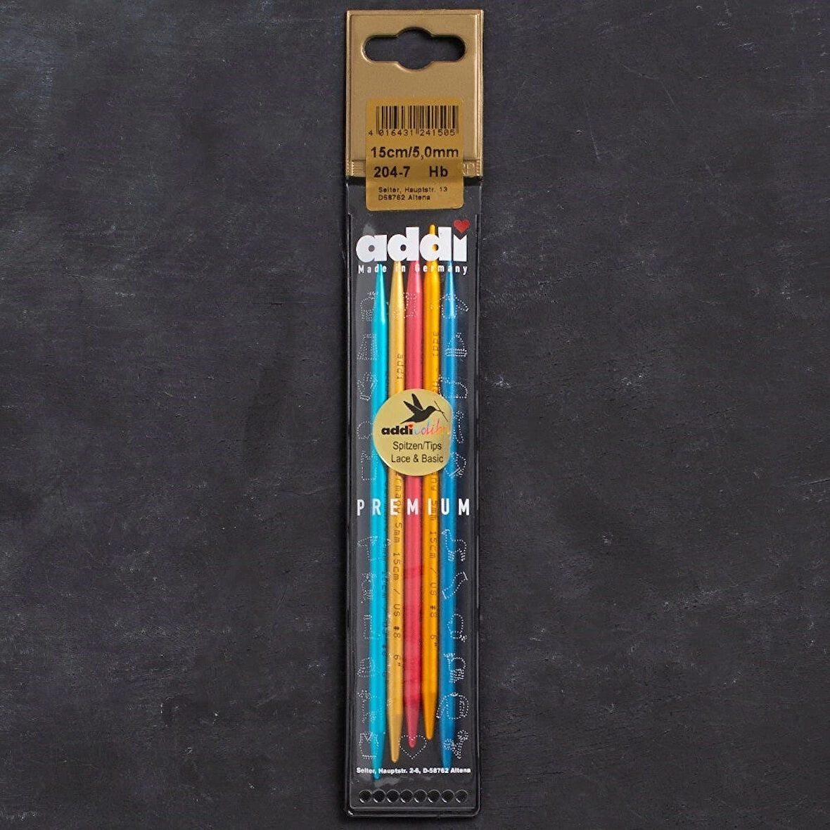 Addi Colibri 5mm 15cm Renkli Çorap Şişi - 204-7