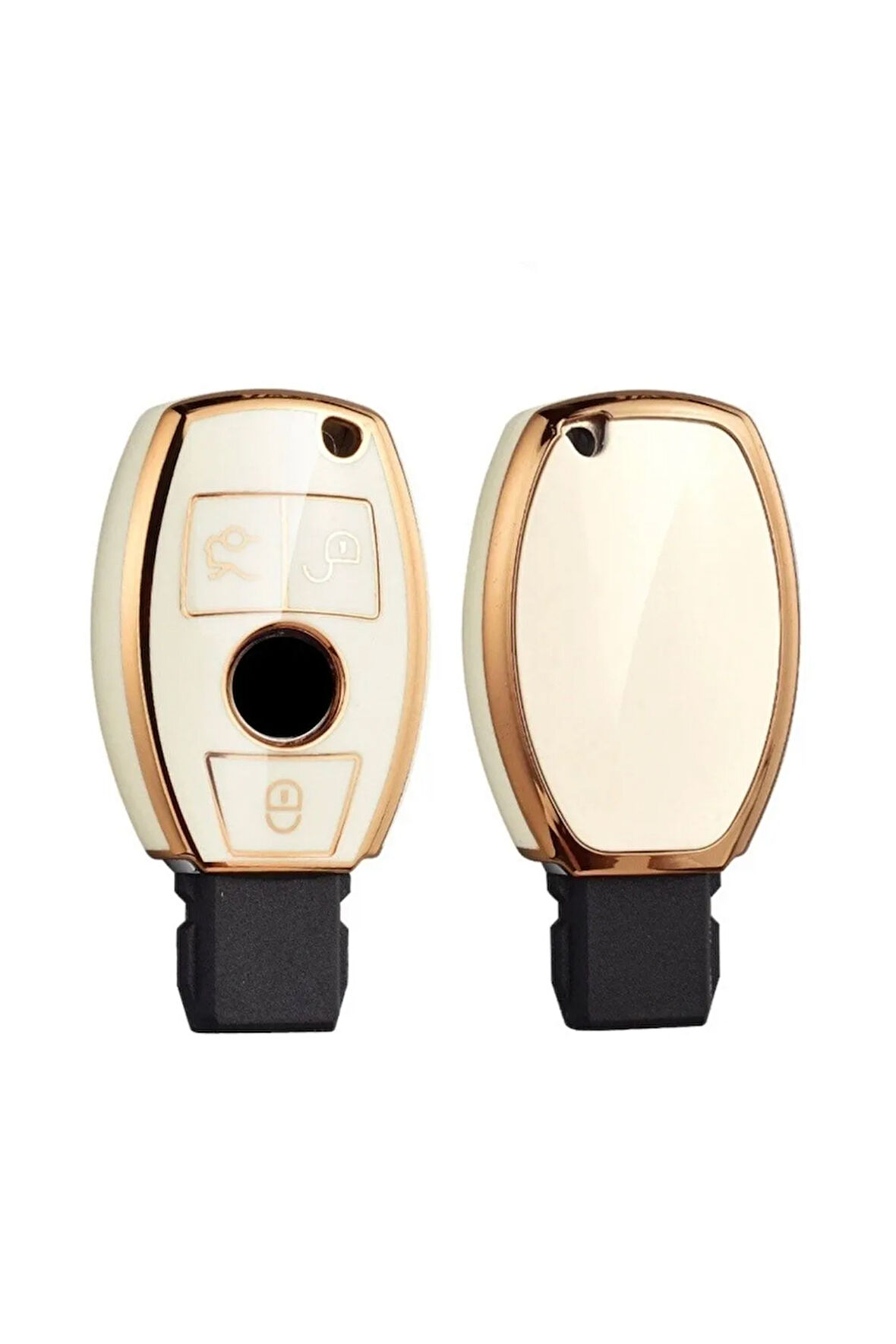 Mercedes Benz W213 Gold Anahtar Kılıfı Beyaz Renk