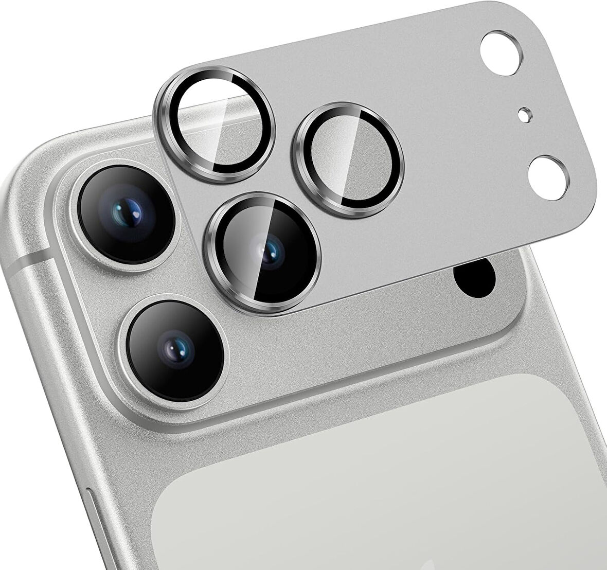 iPhone 17 Pro Max CL-20 Kamera Lens Gövde Koruyucu 9H Sertlik Ultra HD Temperli Cam Çizilmeye Dayanıklı Koruyucu Gece Çekimi Bozmaz