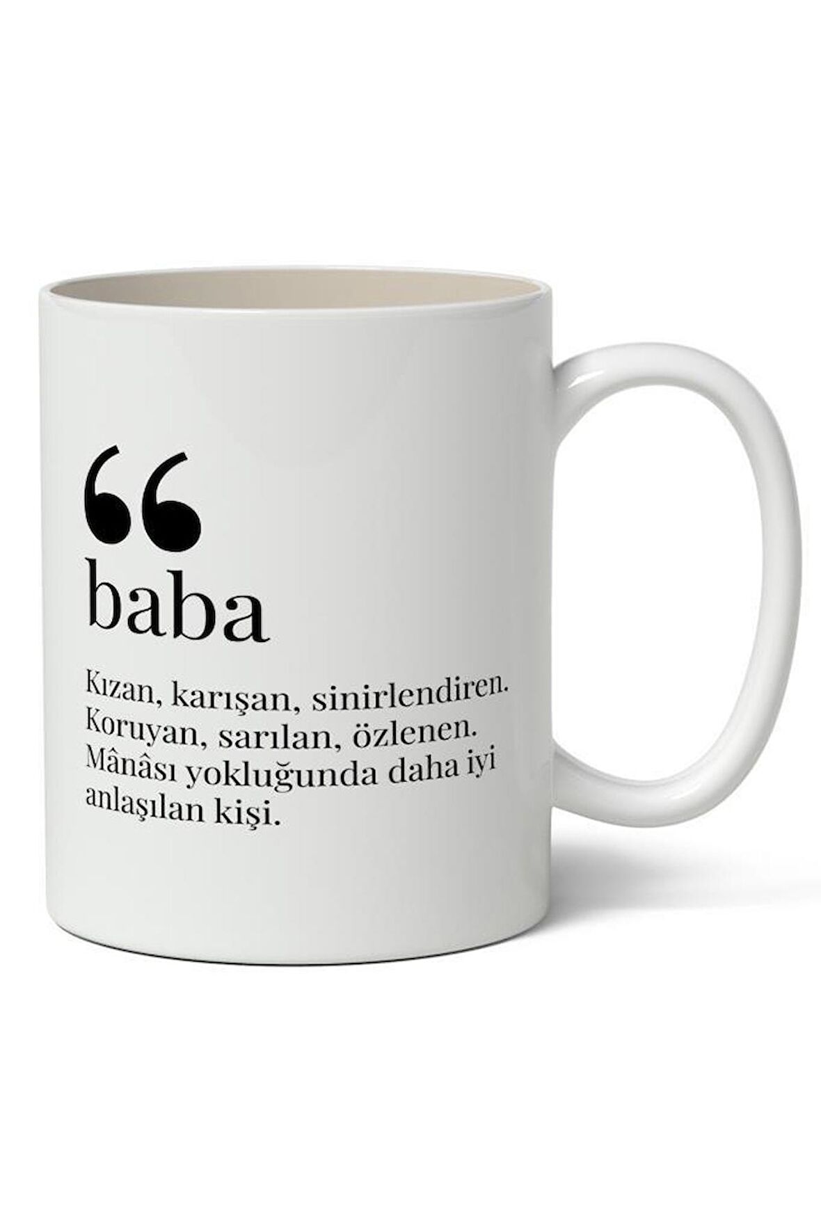 Baba Kelime Anlamı Baskılı Kupa Bardak Baskılı Kahve Kupa Bardak