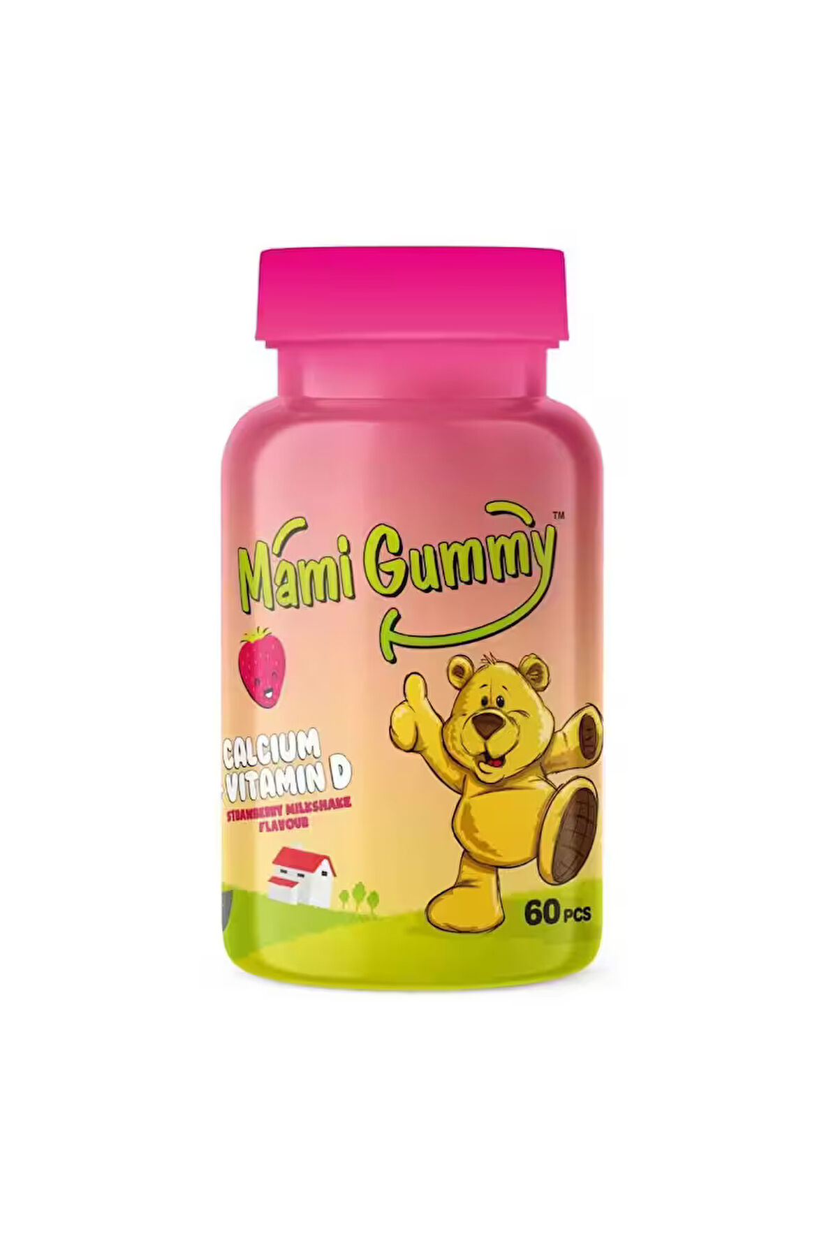 Mamigummy Kids Gummies D Vitamini Ve Kalsiyum Içeren 60 Adet Çiğnenebilir Gummy Jel Çilek Aromalı