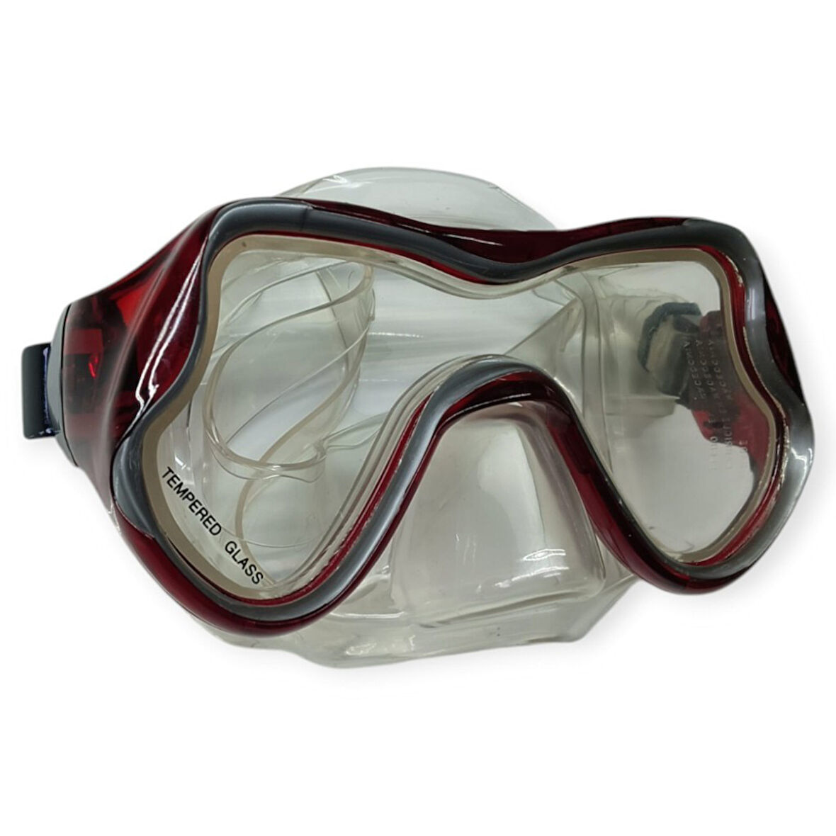 Star Diving Temper Camlı Dalış Maskesi Yetişkin - 51709-KIRMIZI