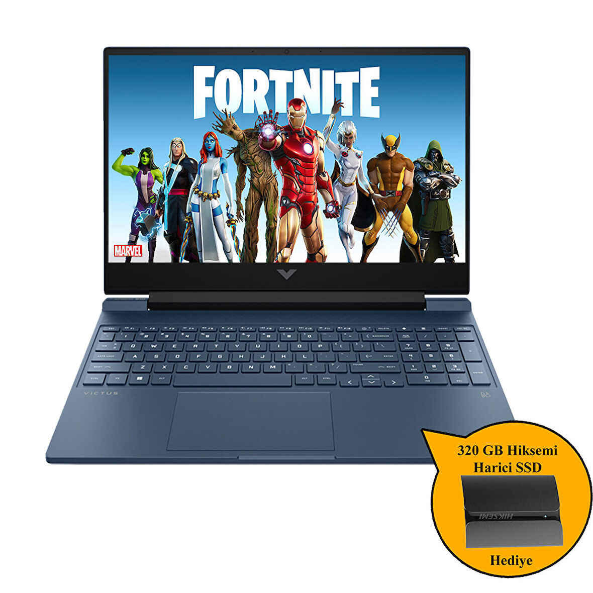 HP Victus Gaming i5 13500H 32 GB 1 TB SSD RTX4050 15.6" Freedos 7N9V2EA Zi303 + 320GB Hiksemi SSD