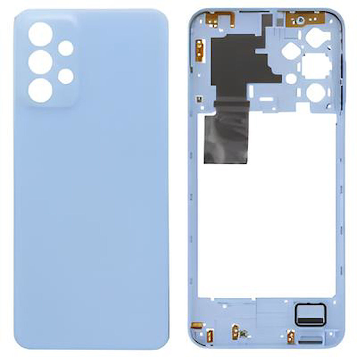 Samsung Galaxy A23  - SM-A235F FULL Kasa Arka Kapak Takım MAVİ
