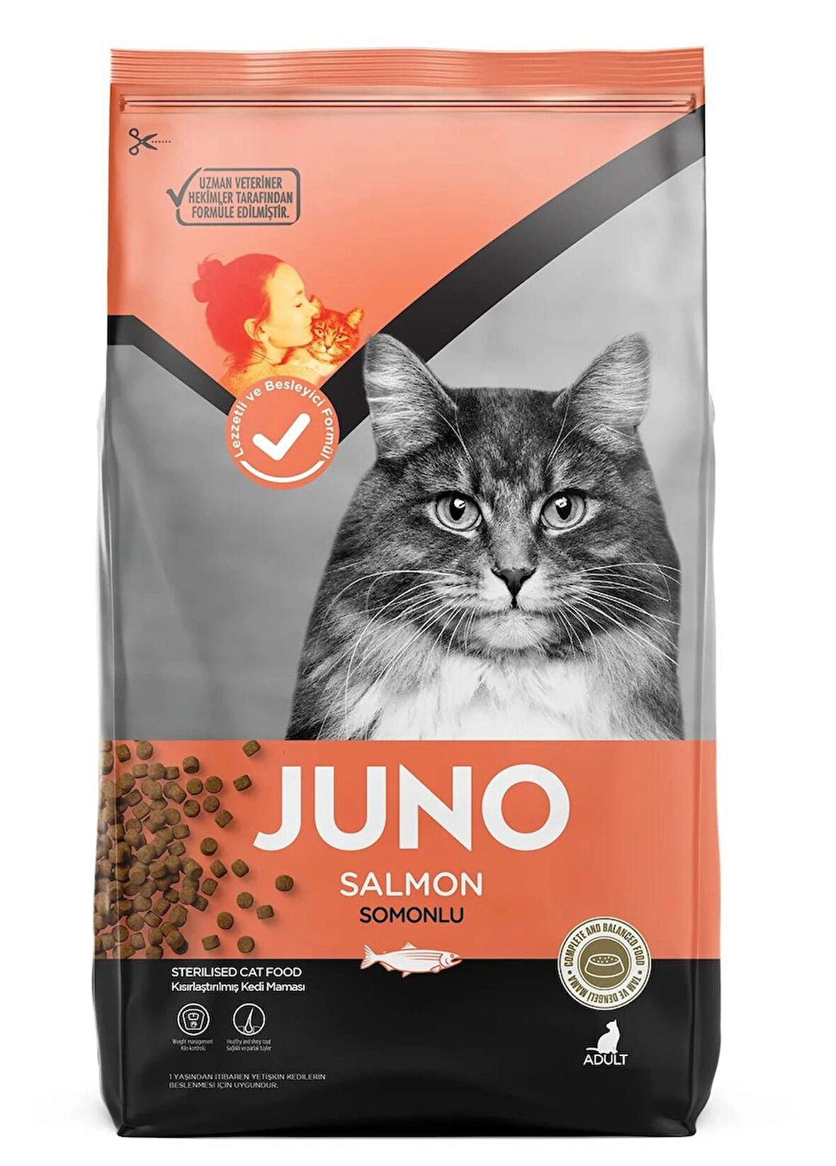 JUNO SOMONLU KISIRLAŞTIRILMIŞ KEDİ MAMASI 15 KG