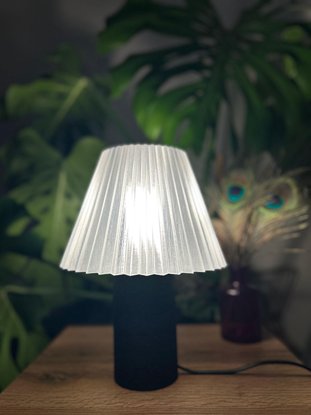 Dekoratif Elektrikli Masa Lambası-Gece Lambası