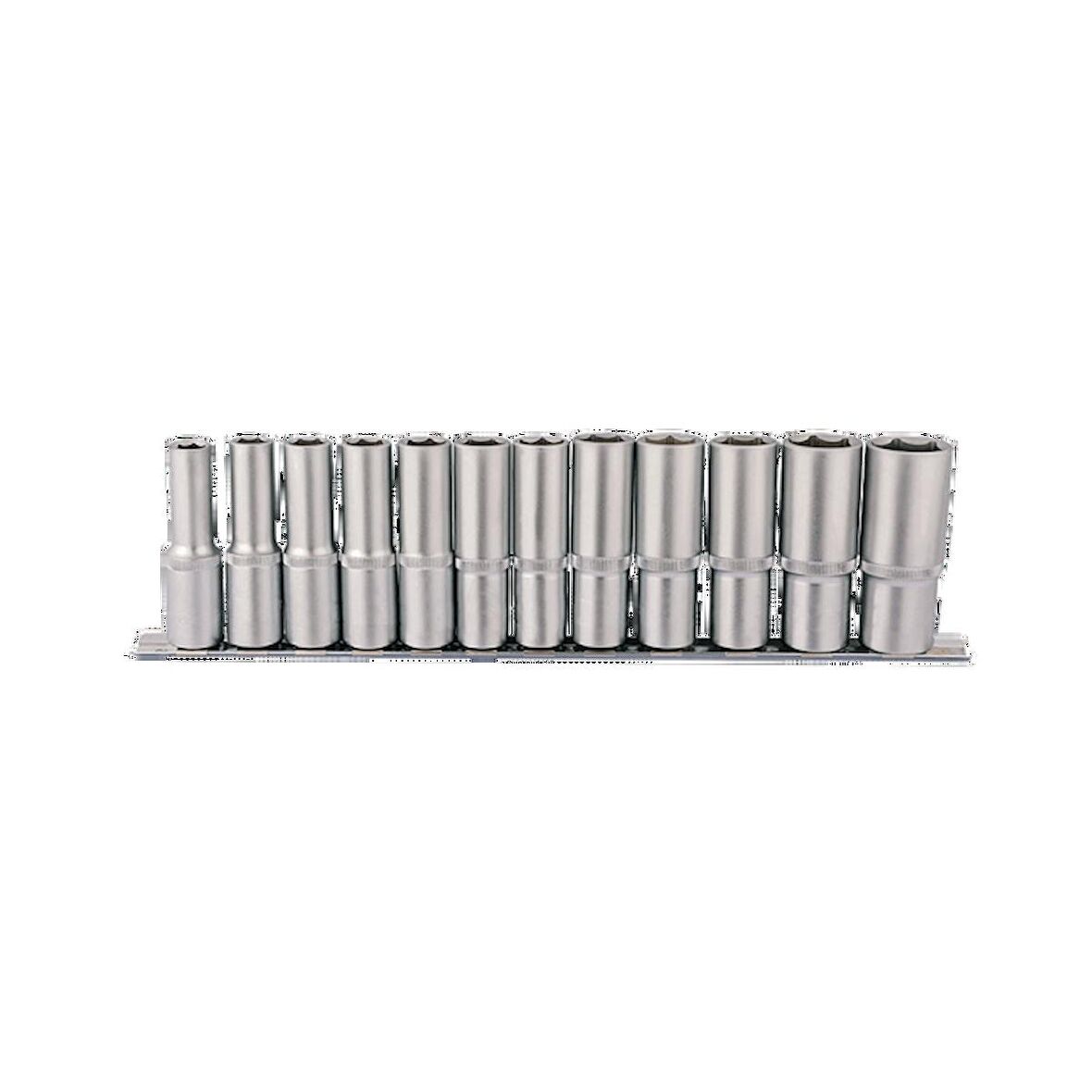 NT Tools NCSET75 12 Parça 1/2" Altı Köşe CR-V Uzun Lokma Seti