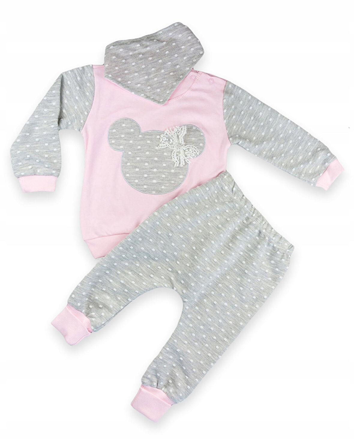 Kız Bebek Pembe Mikili İkili Takım