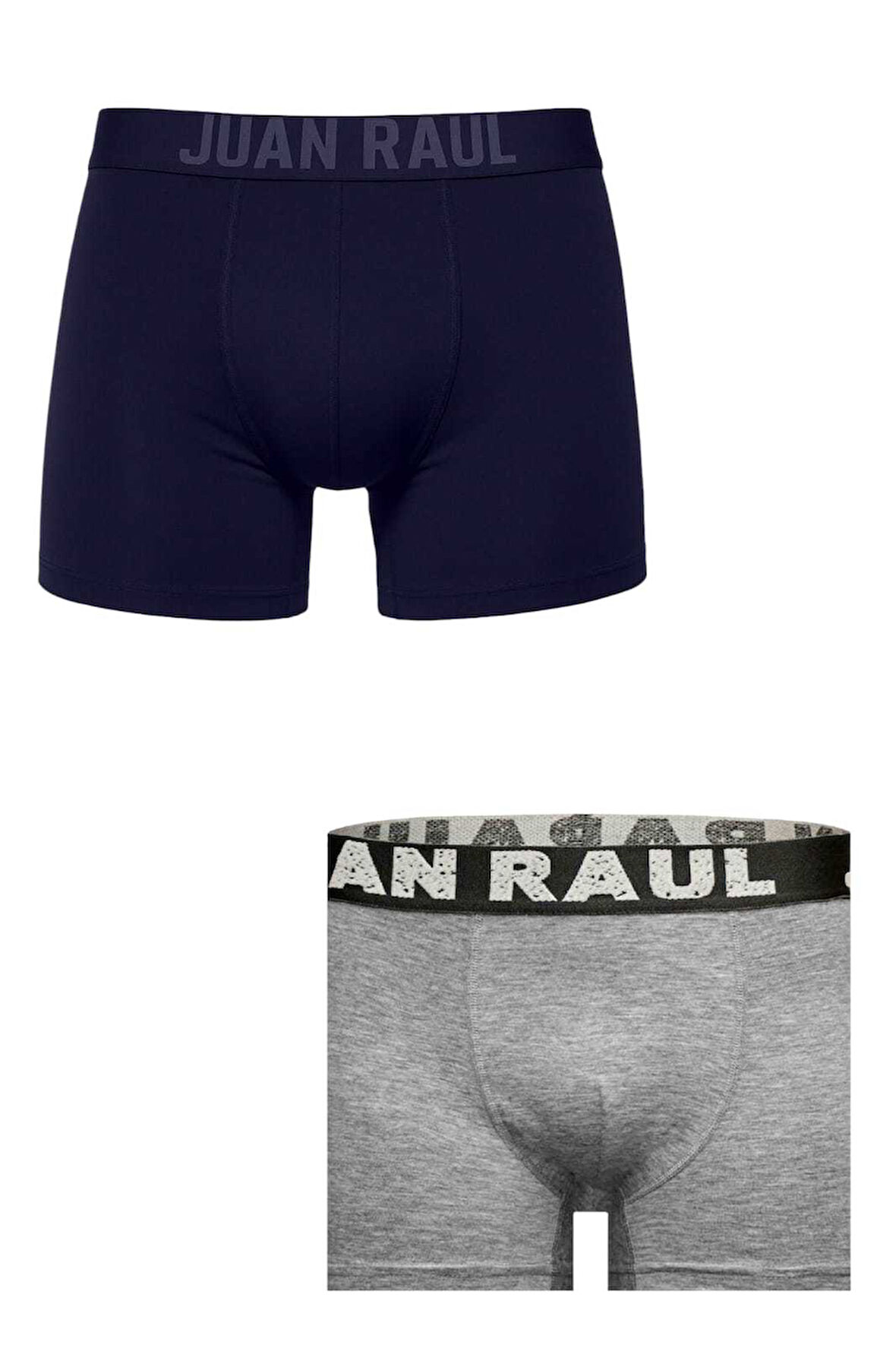 DeepSEA Lacivert-Gri Büyük Beden Erkek Boxer 2’li Set – Premium Konfor – Likralı Yapı 2603115