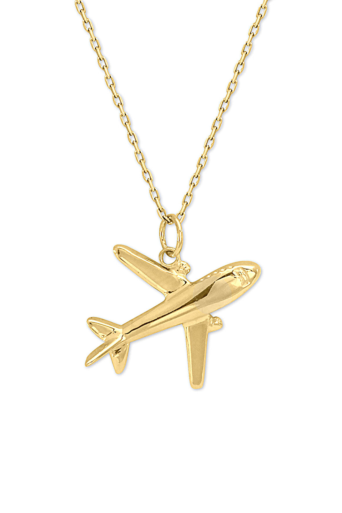 Altın Taşsız Uçak Kolye