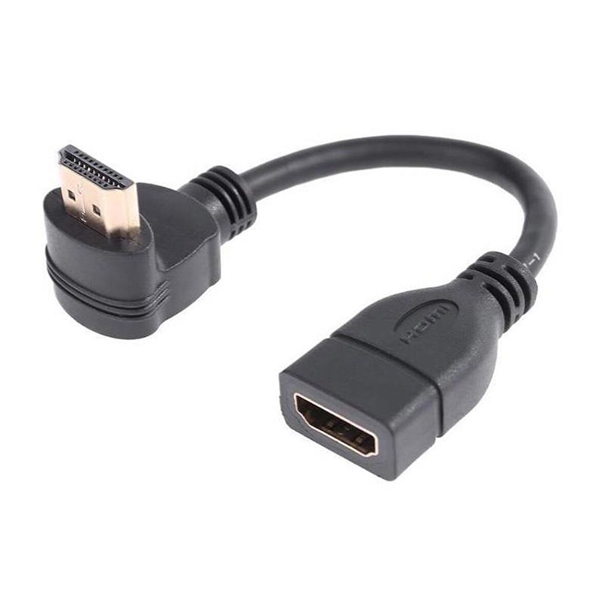  Hdmi Dişi Erkek Uzatma 90 Derece Dirsek Çevirici Dönüştürücü Kablosu