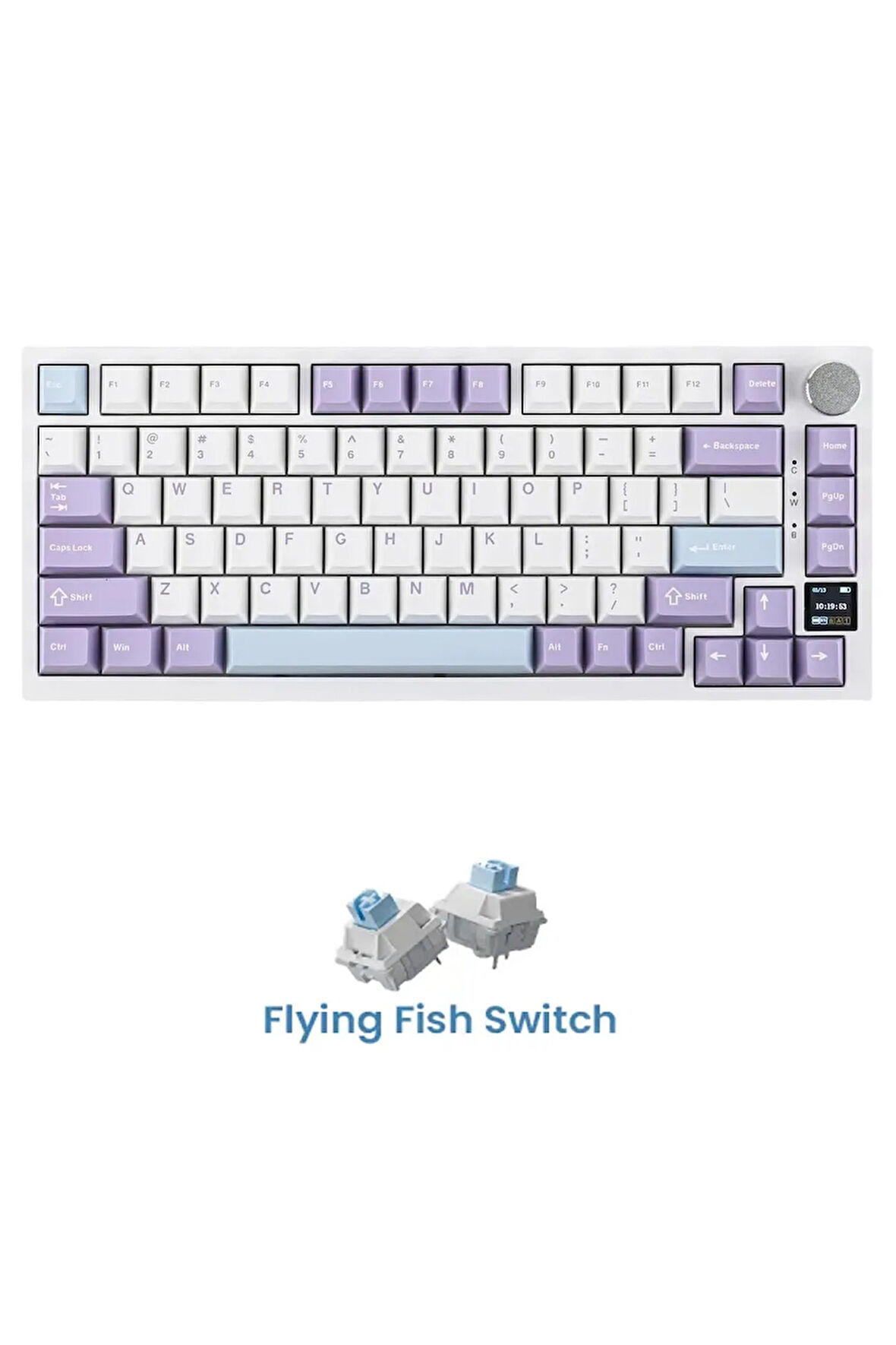 AK820 PRO Mekanik Oyun Klavyesi,3 Modlu TFT Renkli Ekran  ve CNC Düğmeli 81 Tuş,RGB Aydınlatma