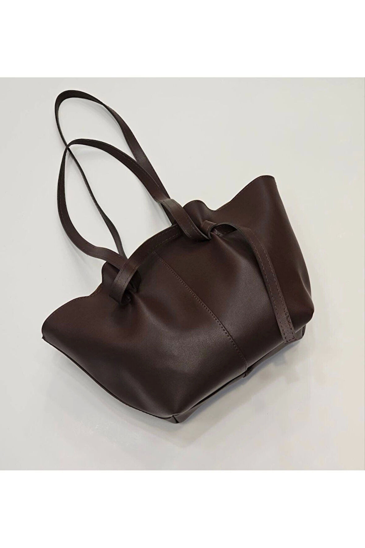 Prestige Acı Kahve Cilt Shopper Kadın Omuz Çantası