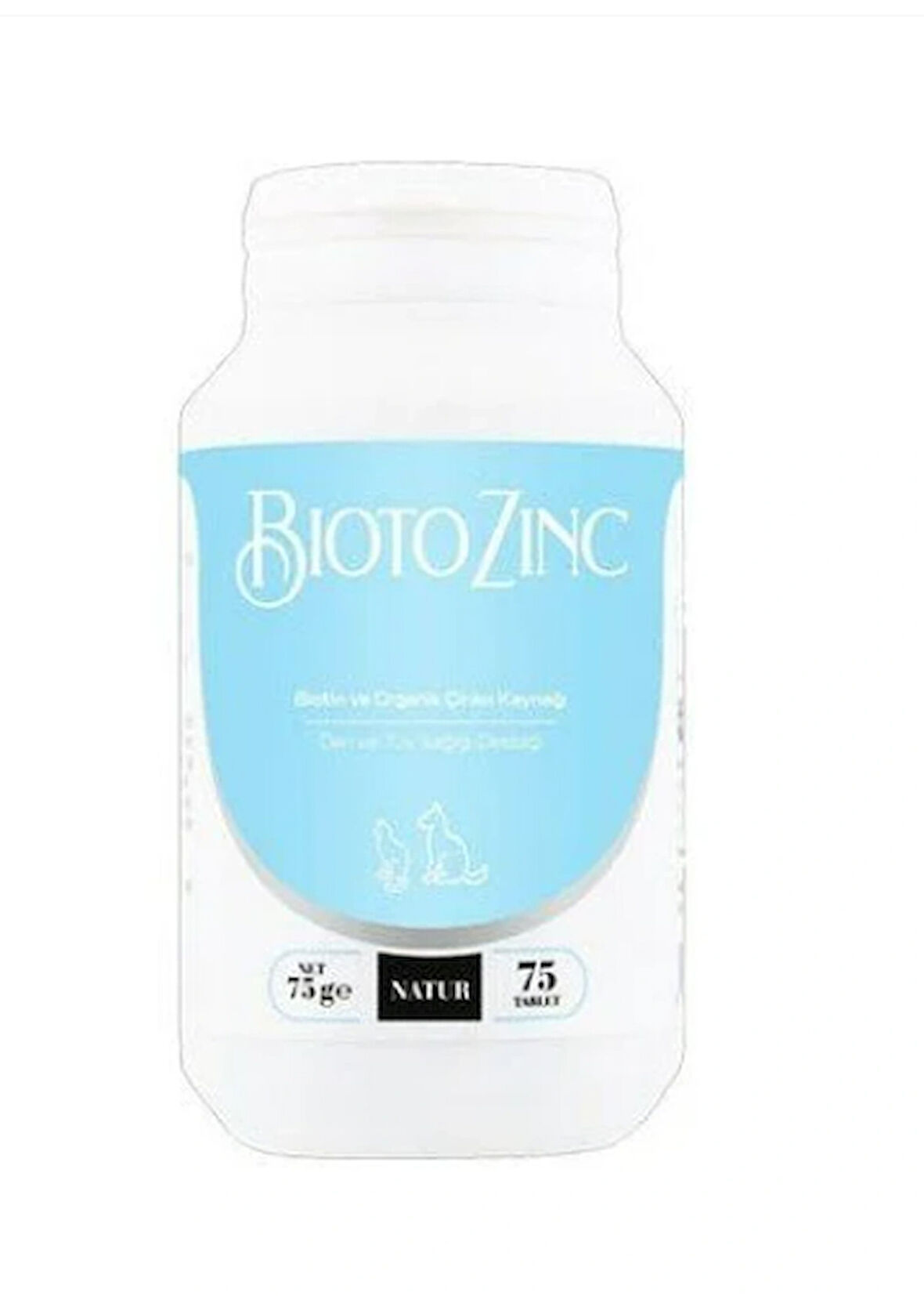 Natur Bioto Zinc 5 Mg Biotin Kedi&Köpek Deri Ve Tüy Sağlığı 75 Tablet