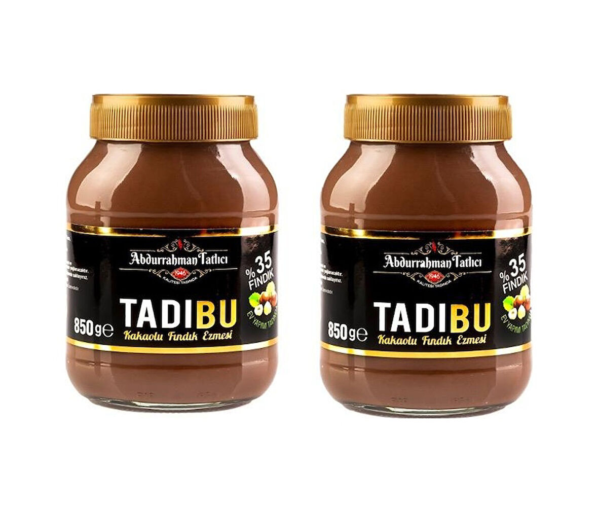 Abdurrahman Tatlıcı Tadıbu Kakaolu Fındık Ezmesi 2 x 850 G