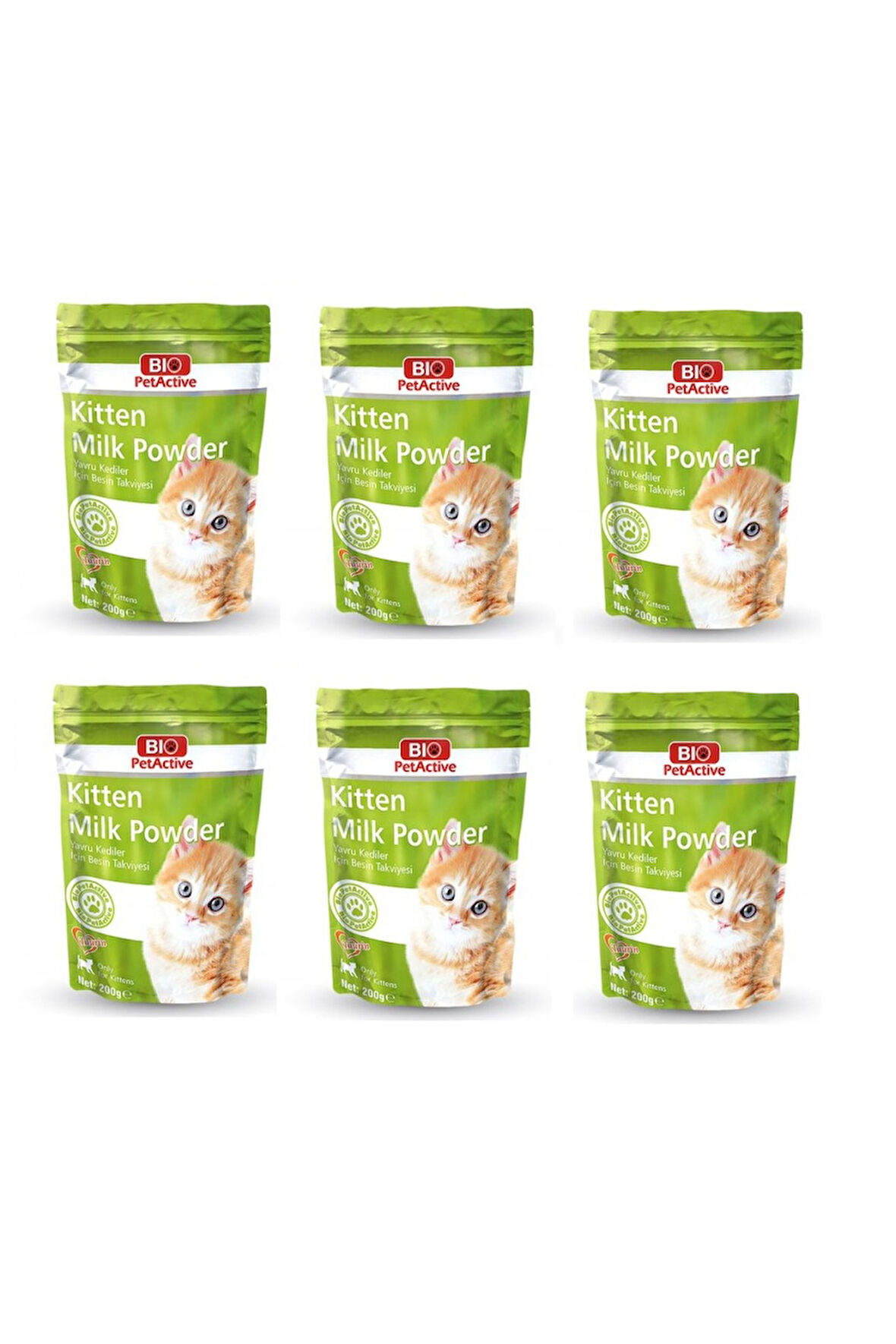 Bio PetActive Kitten Milk Powder Yavru Kedi Süt Tozu 200 Gr. X 6 Adet