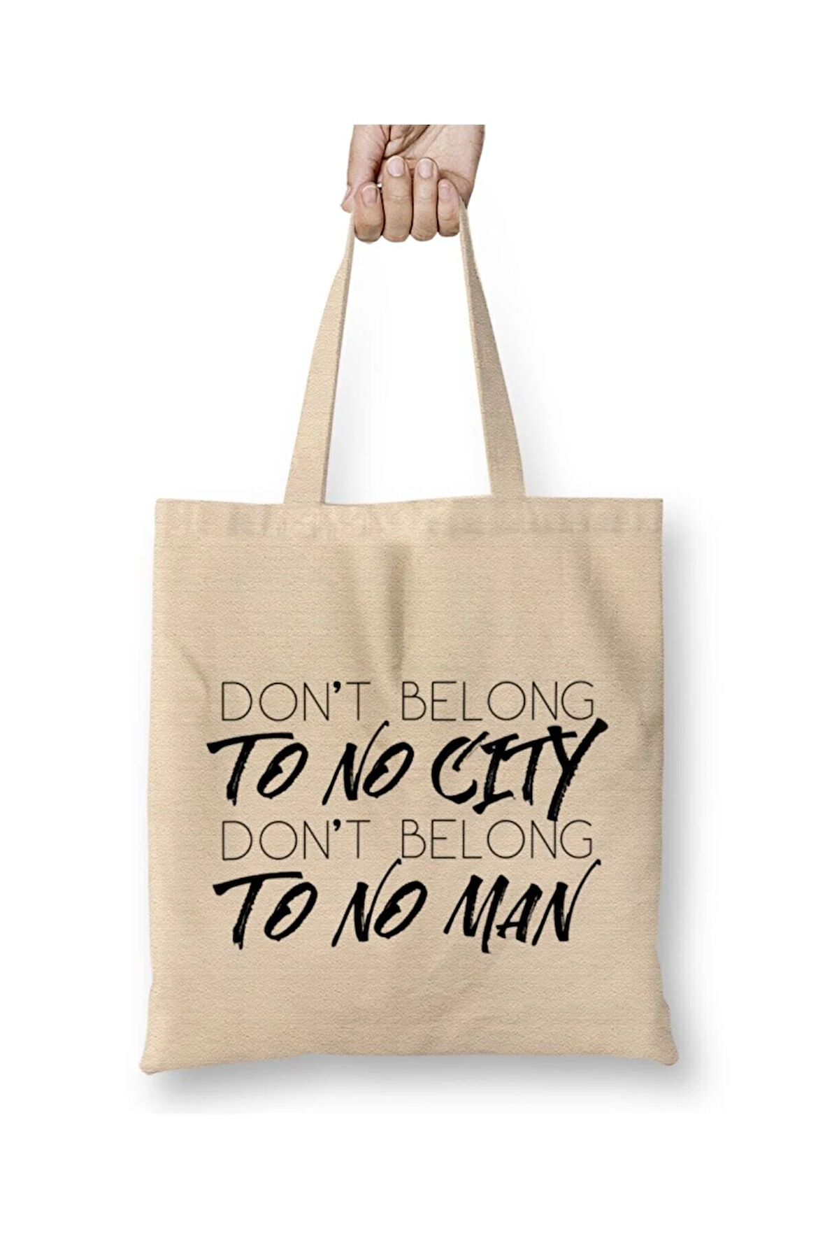 Halsey Hurricane Beyaz Bez Çanta Uzun Saplı Alışveriş Çantası Plaj Çantası