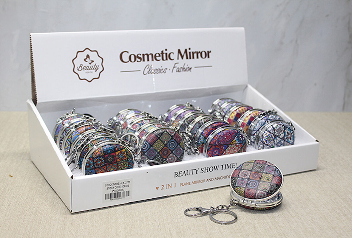 Taşlı El Aynası Anahtarlık Model 10